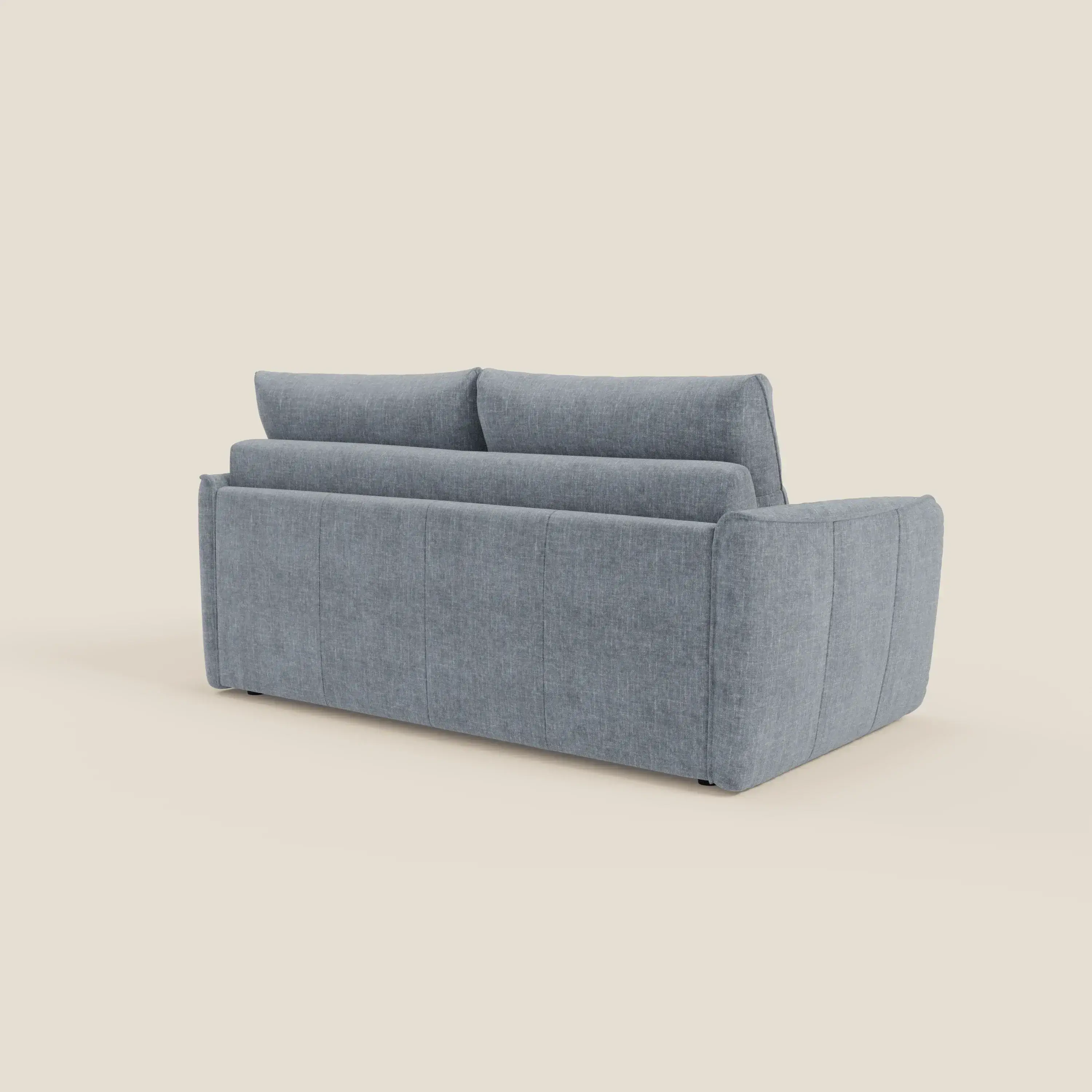 Elios Canapé convertible avec coussins de dossier souples en tissu détachable T24 bleu pastel - Image 5