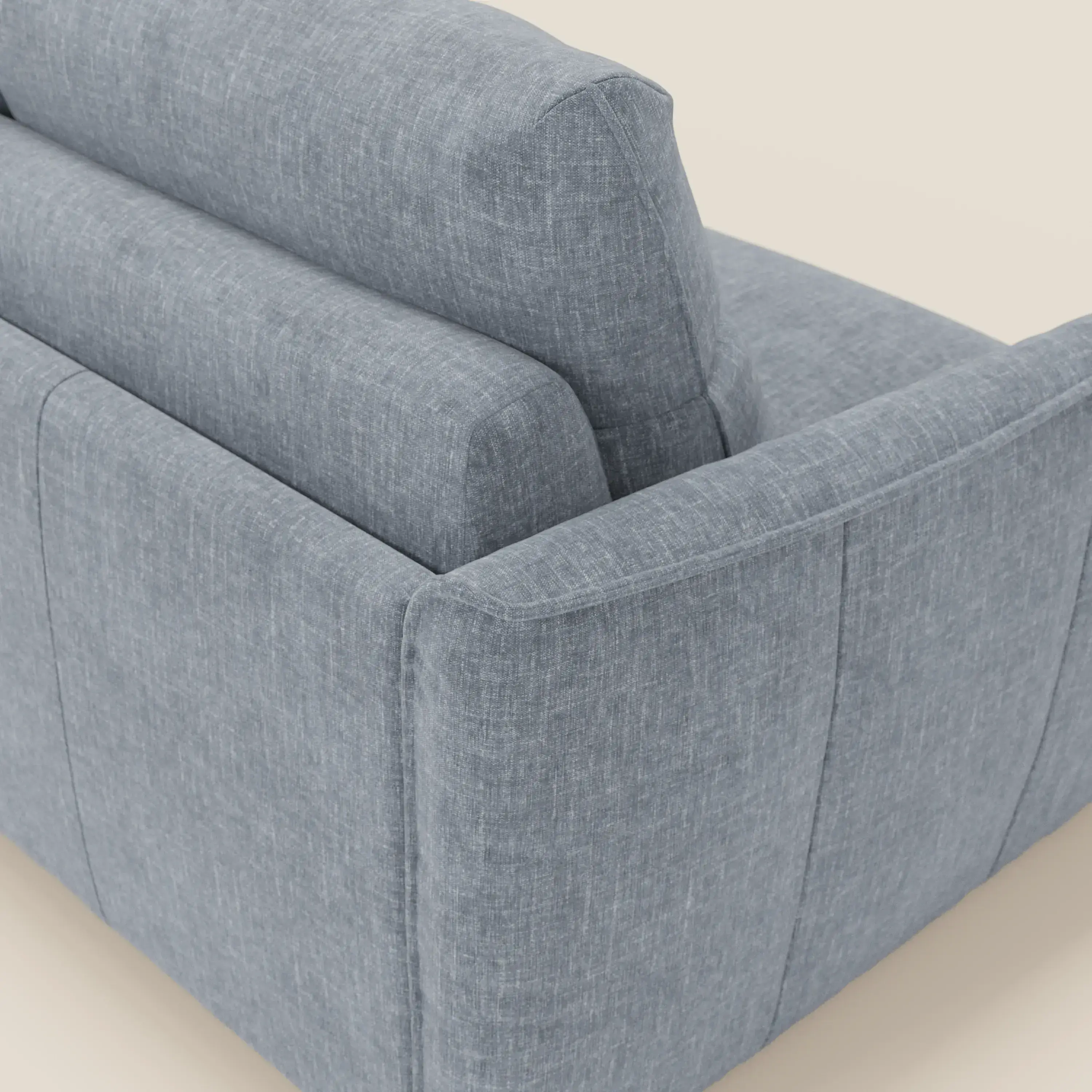 Elios Canapé convertible avec coussins de dossier souples en tissu détachable T24 bleu pastel - Image 8