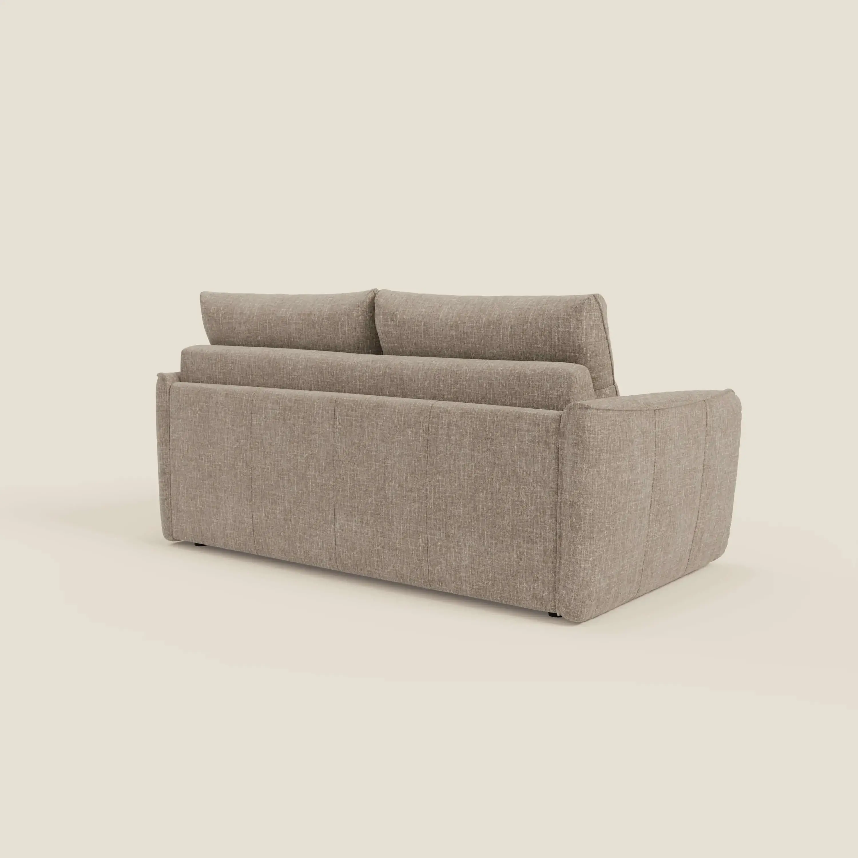 Elios Canapé convertible avec coussins de dossier souples en tissu détachable T24 brun taupe - Image 5