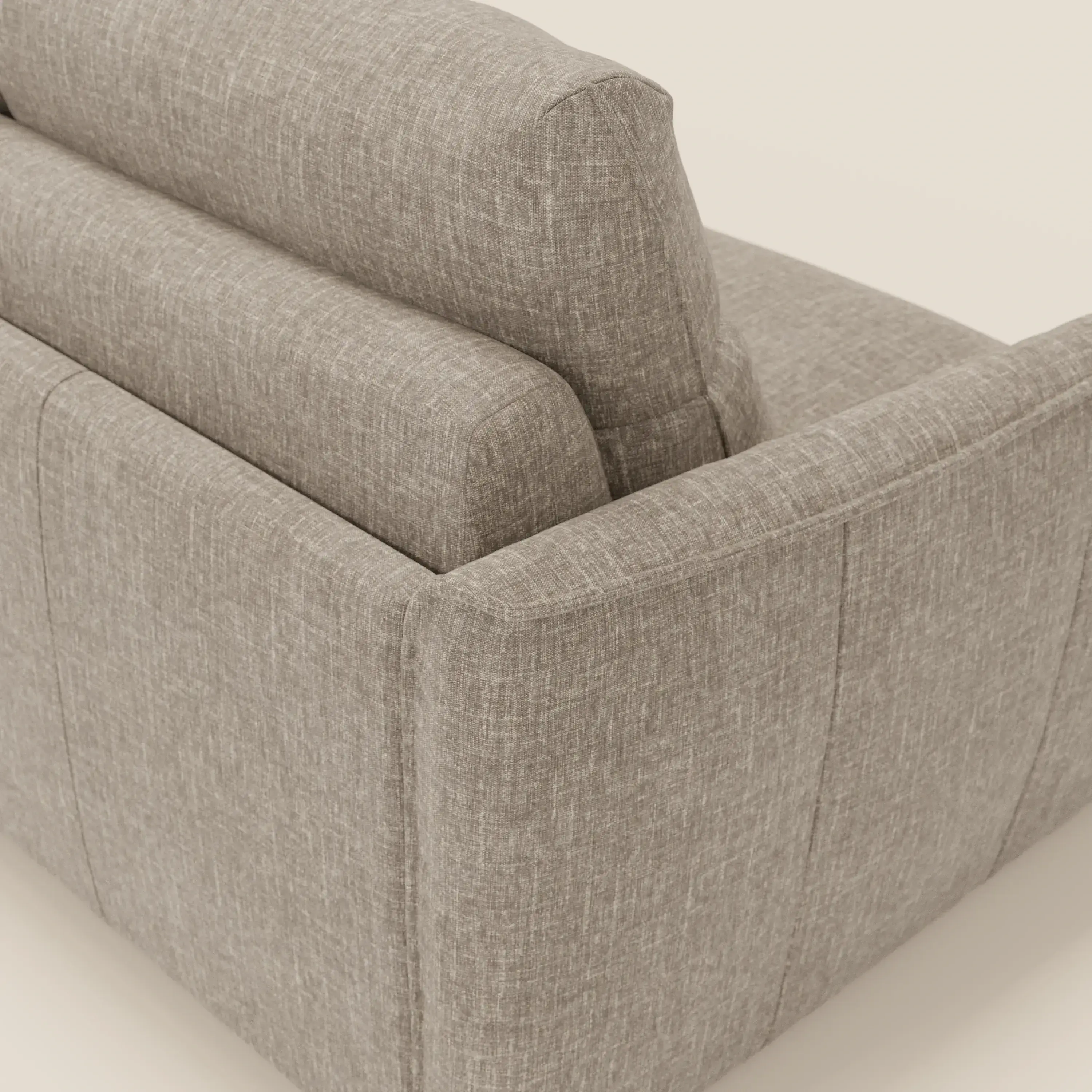 Elios Canapé convertible avec coussins de dossier souples en tissu détachable T24 brun taupe - Image 8