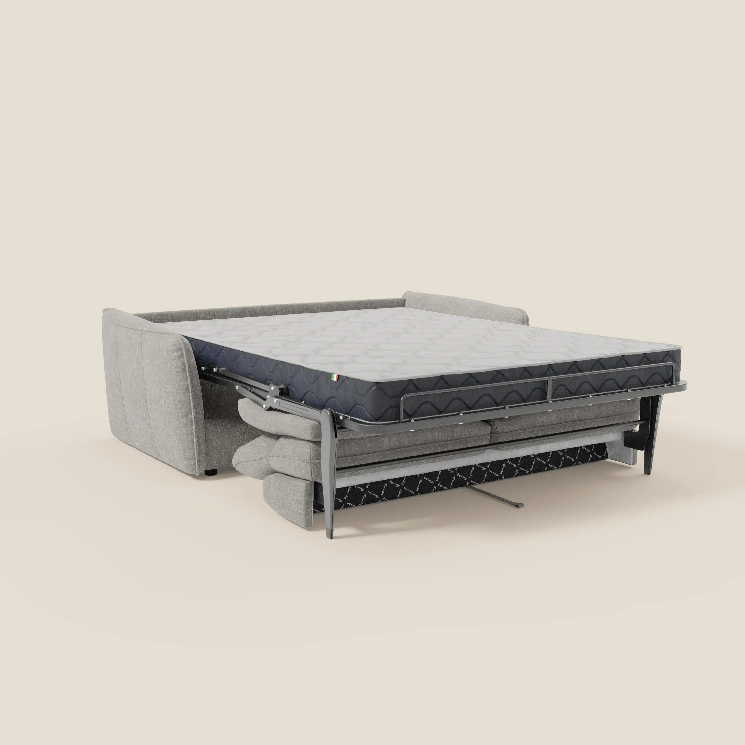 Elios Canapé convertible avec coussins de dossier souples en tissu détachable T24 gris - Image 11