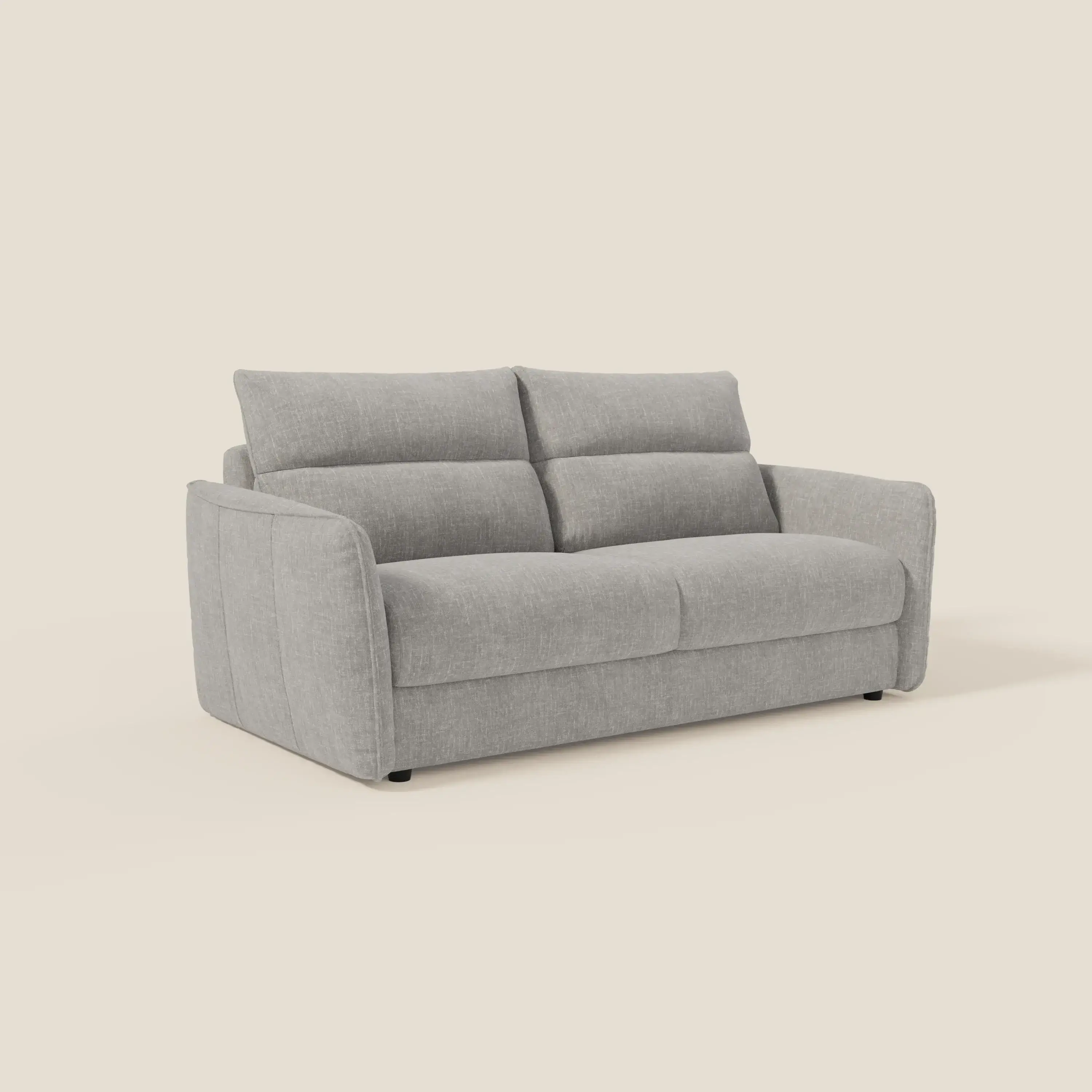 Elios Canapé convertible avec coussins de dossier souples en tissu détachable T24 gris - Image 3