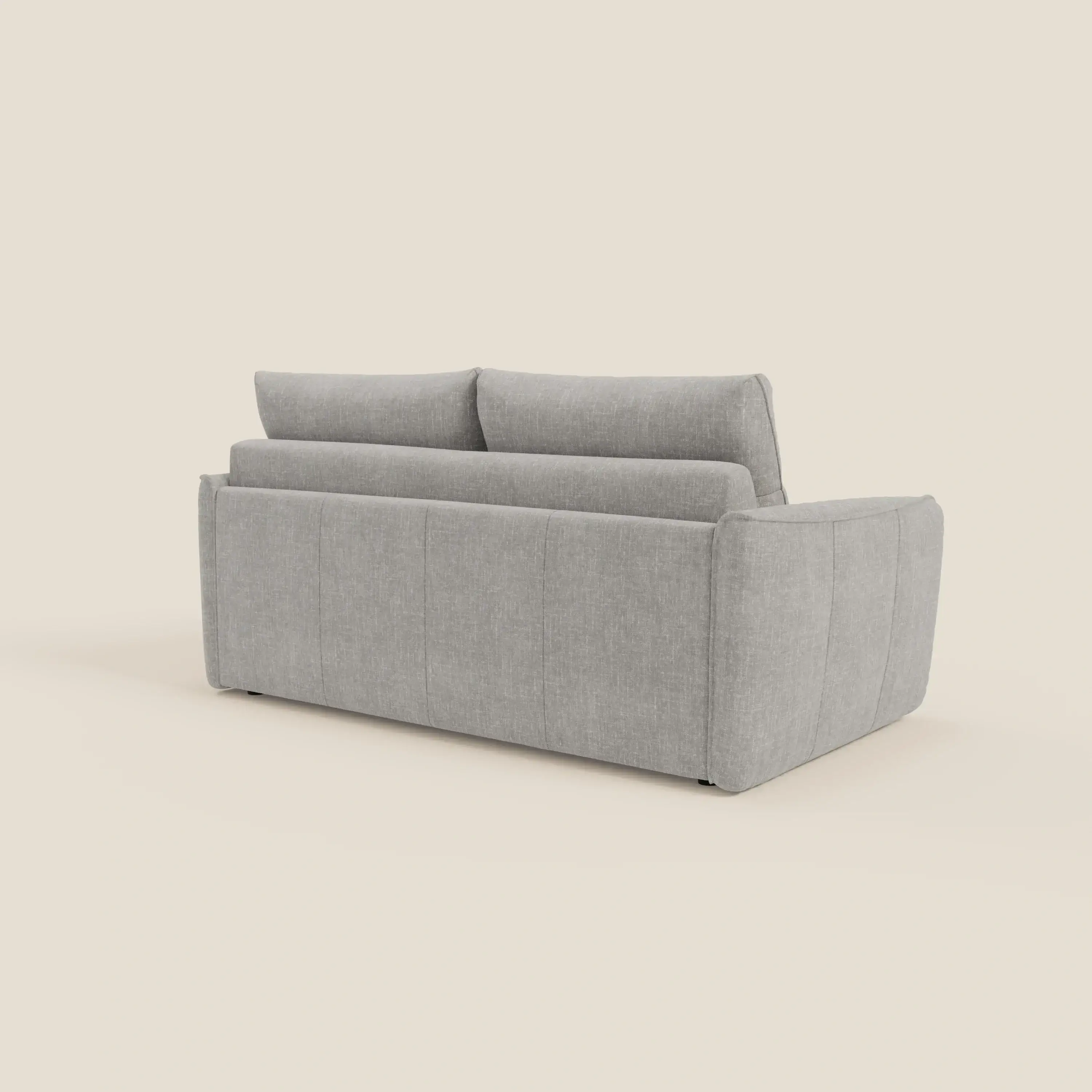 Elios Canapé convertible avec coussins de dossier souples en tissu détachable T24 gris - Image 5