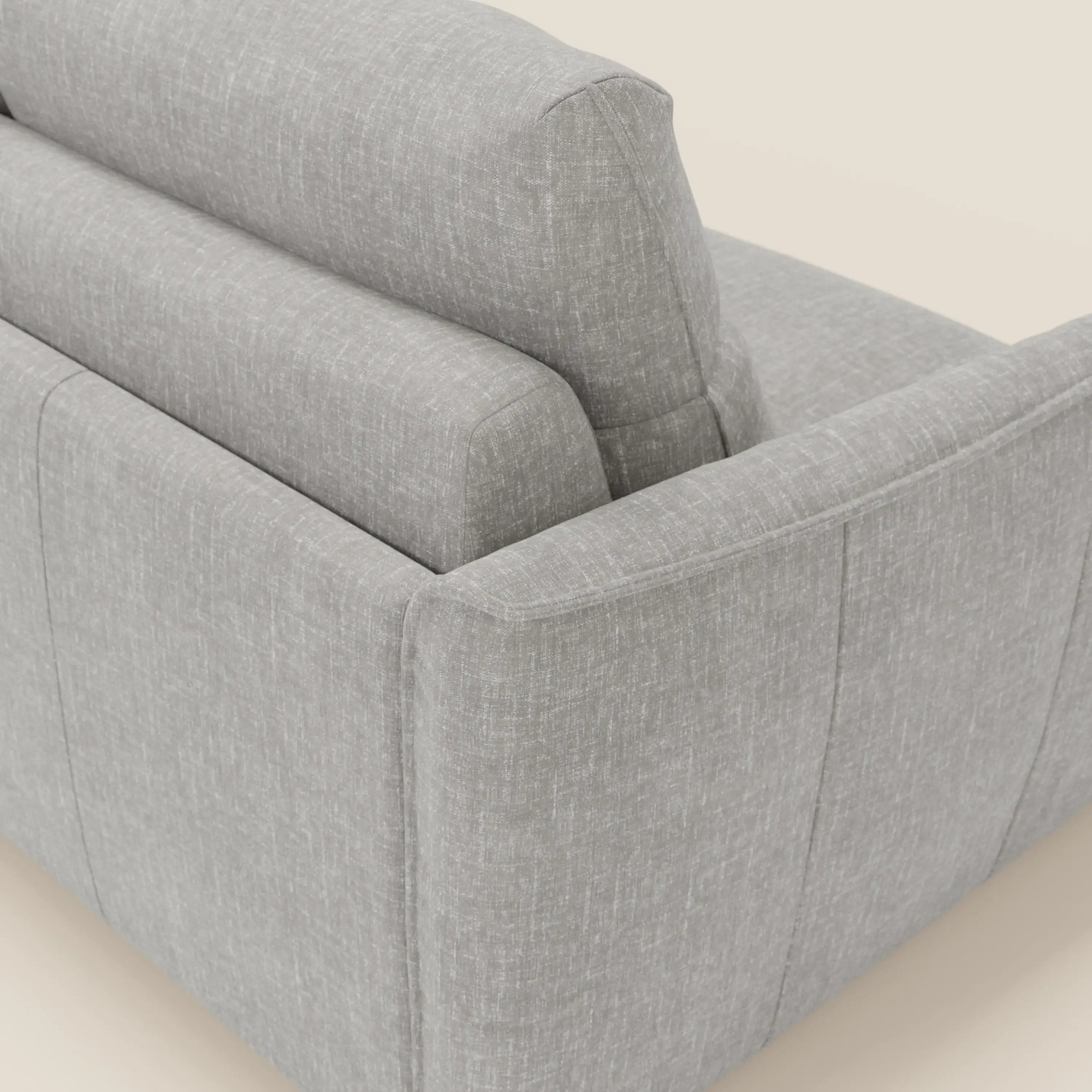 Elios Canapé convertible avec coussins de dossier souples en tissu détachable T24 gris - Image 8