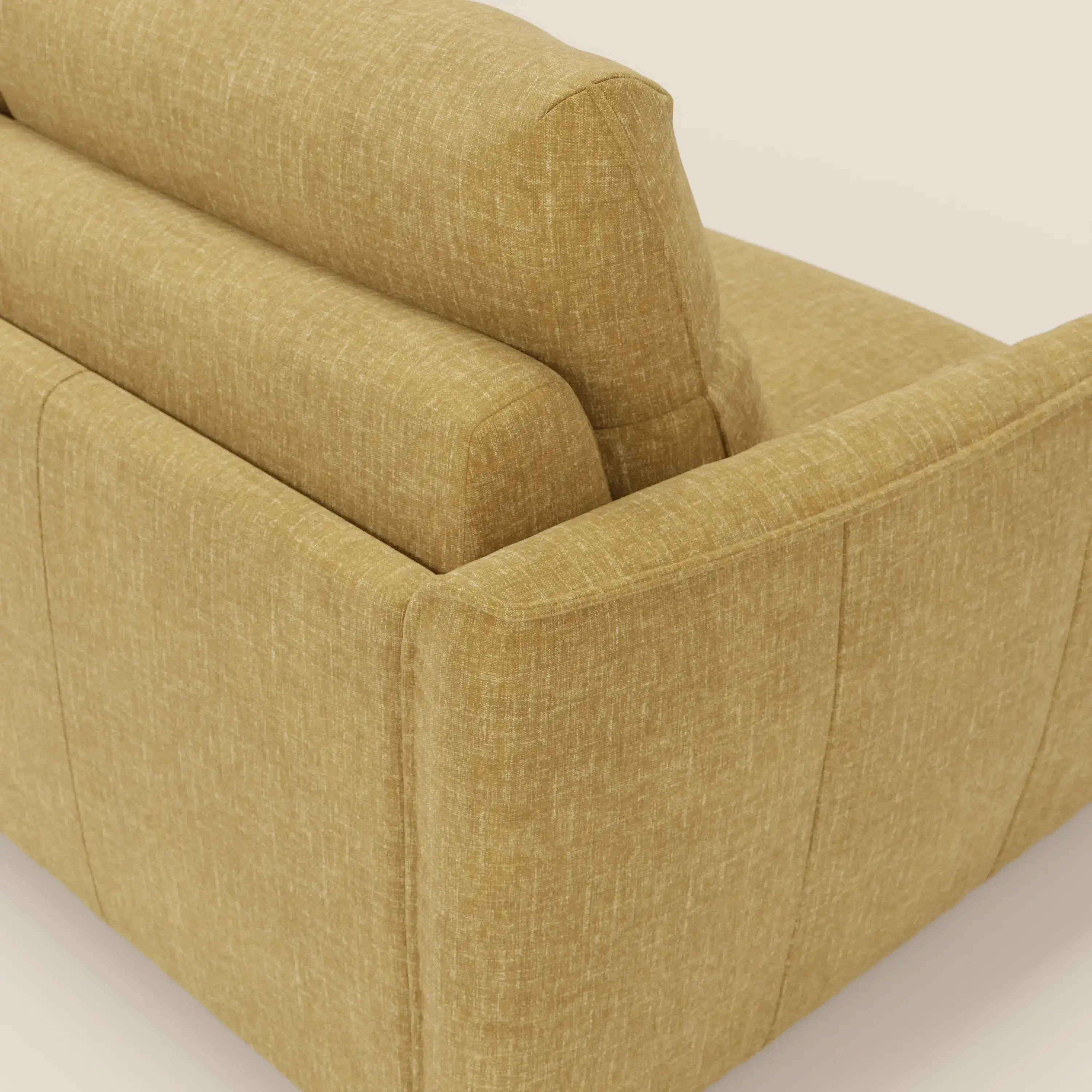 Elios Canapé convertible avec coussins de dossier souples en tissu détachable T24 jaune - Image 8