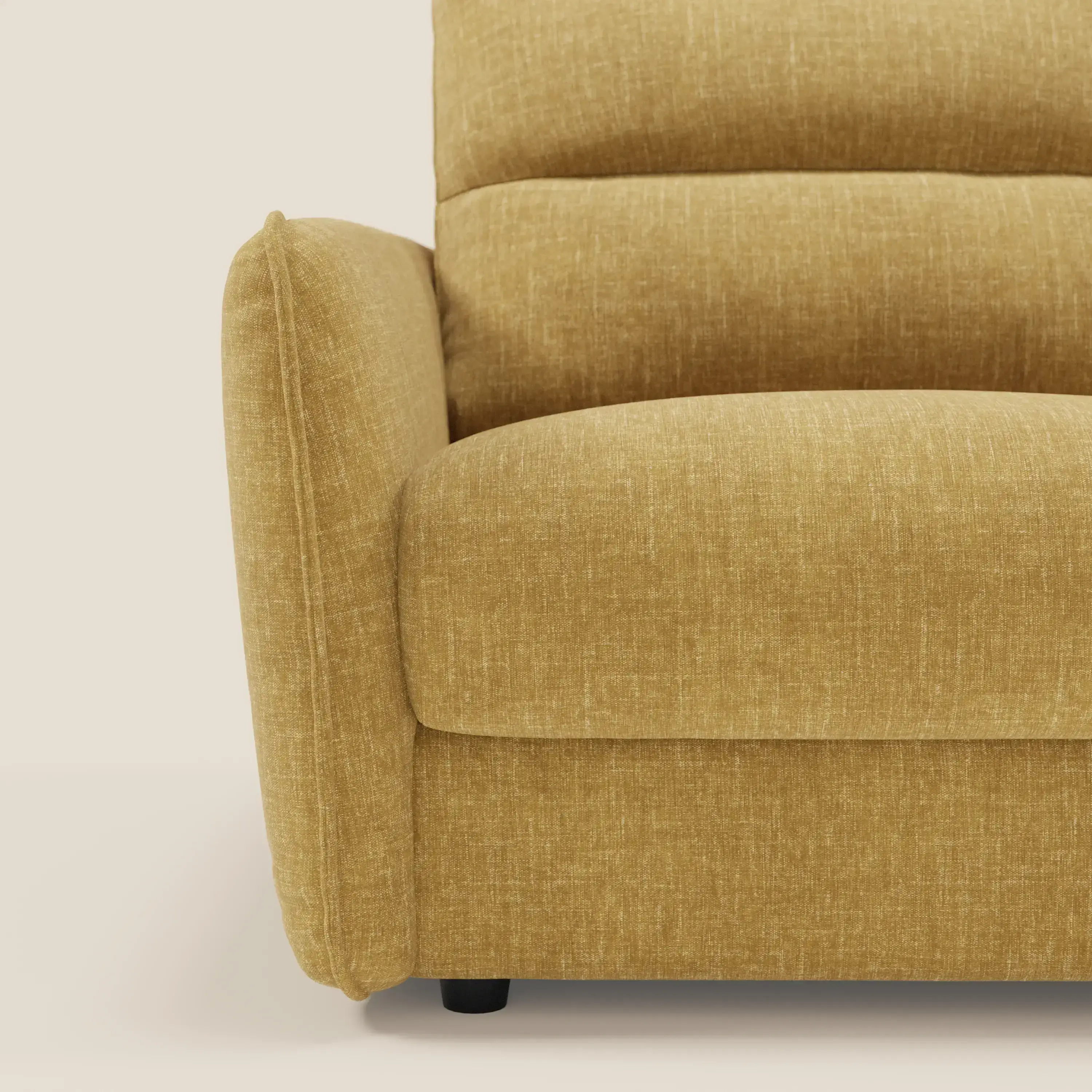 Elios Canapé convertible avec coussins de dossier souples en tissu détachable T24 jaune - Image 9