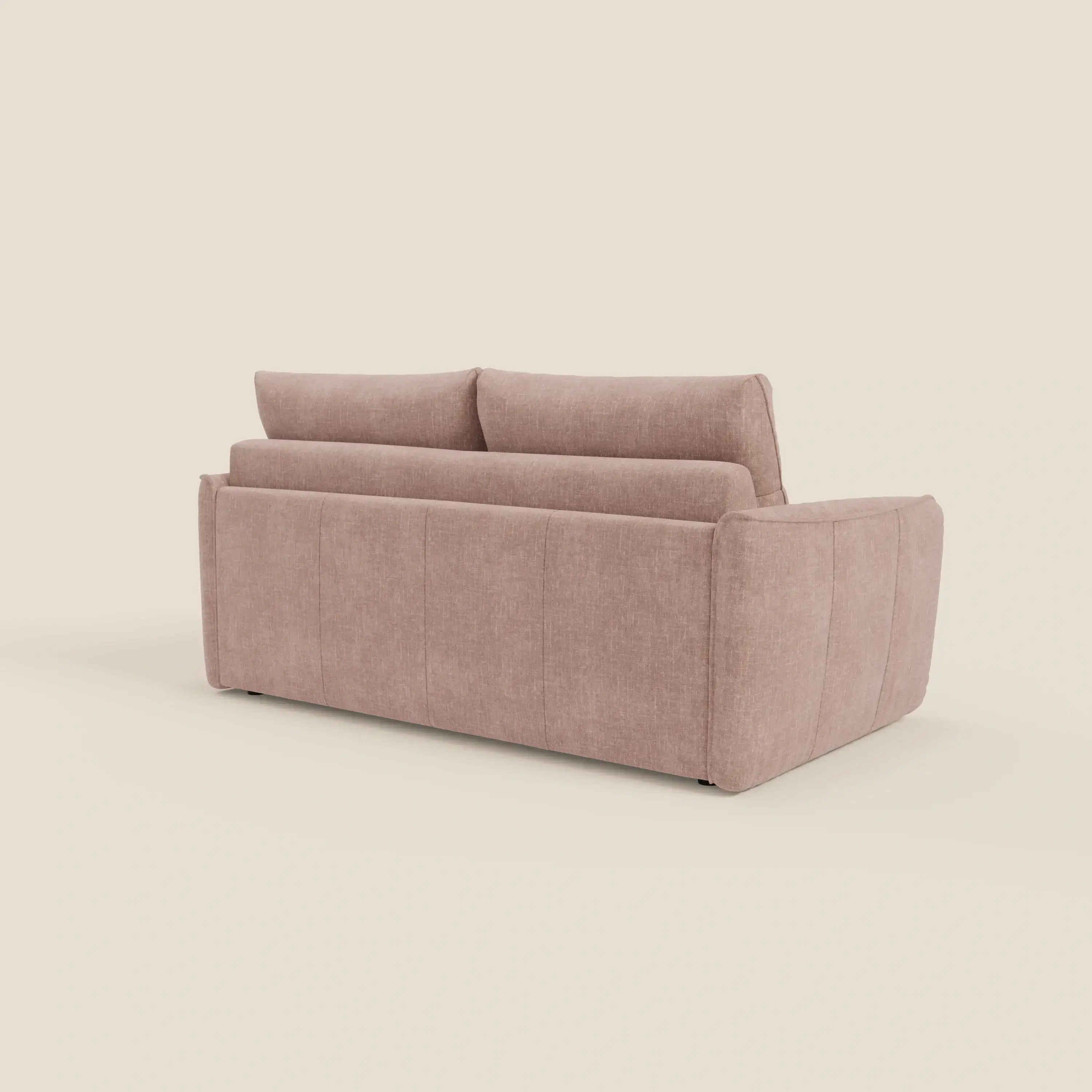 Elios Canapé convertible avec coussins de dossier souples en tissu détachable T24 rose poudré - Image 5
