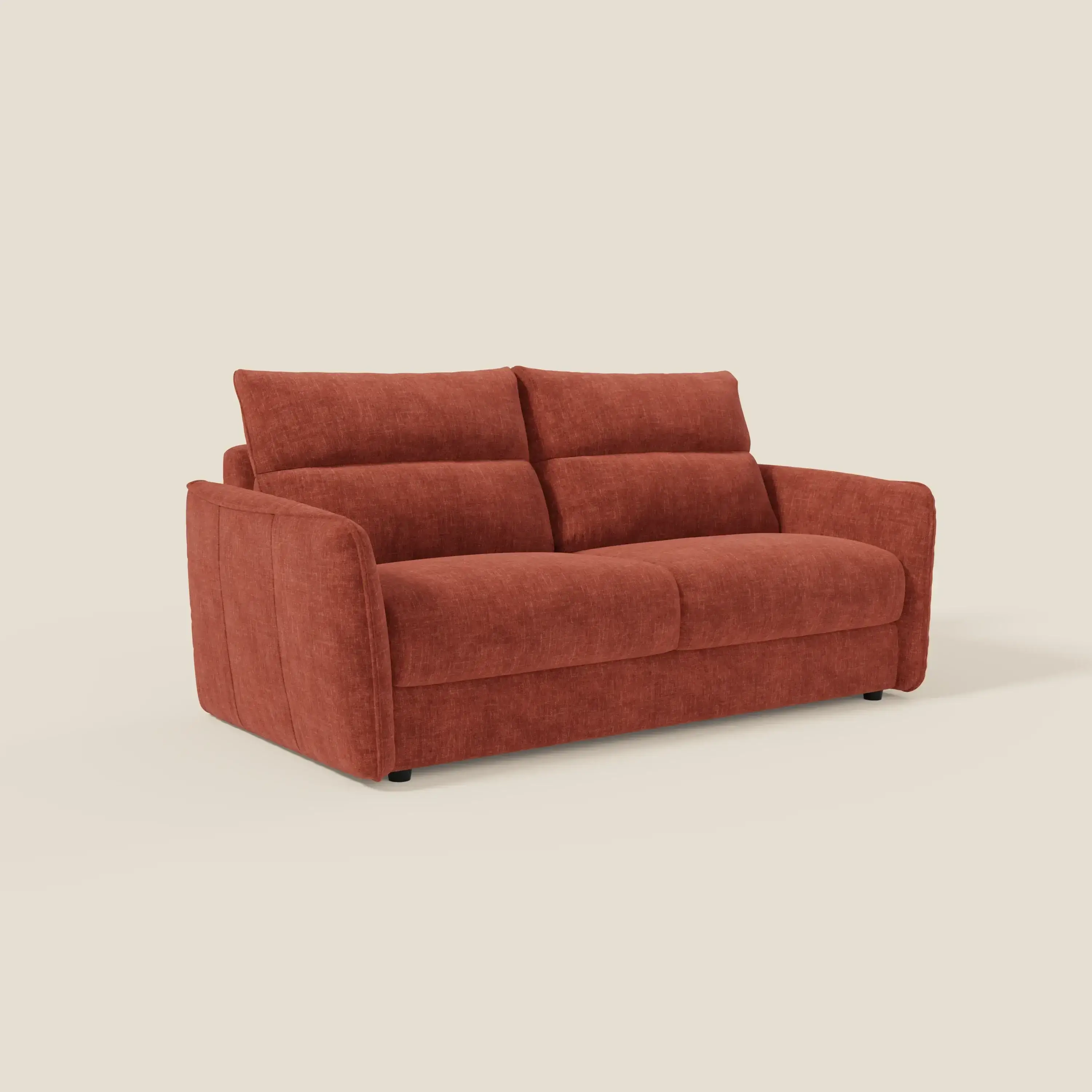 Elios Canapé convertible avec coussins de dossier souples en tissu détachable T24 rouille - Image 3