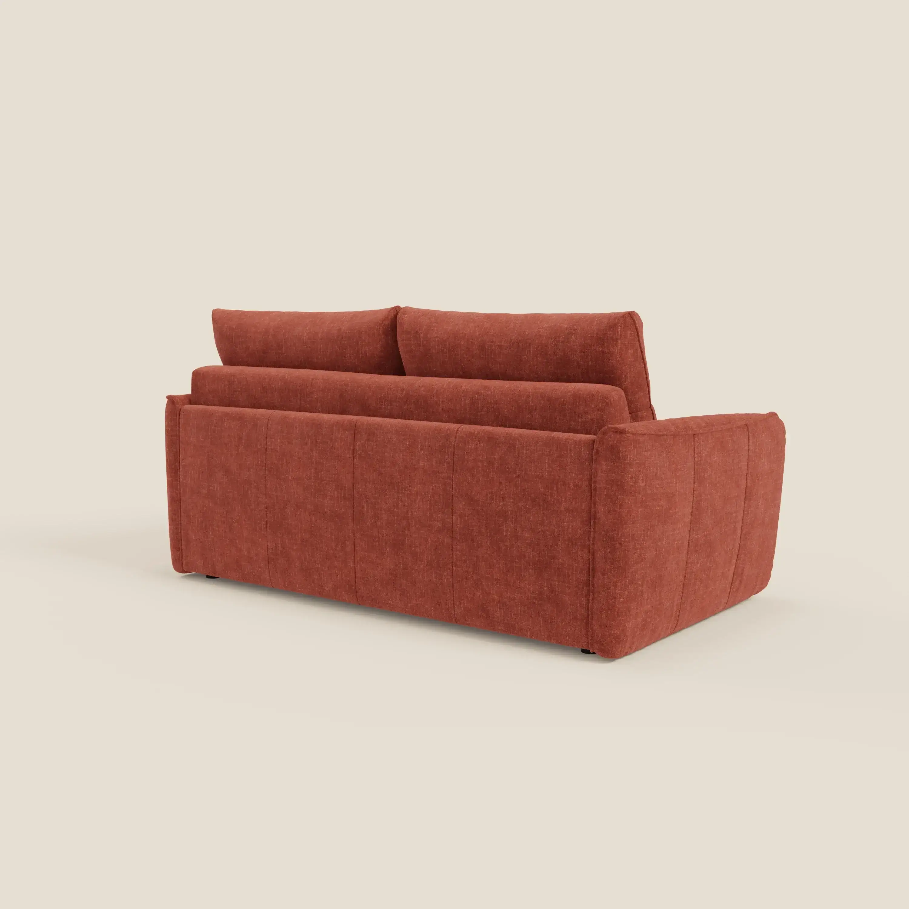 Elios Canapé convertible avec coussins de dossier souples en tissu détachable T24 rouille - Image 5