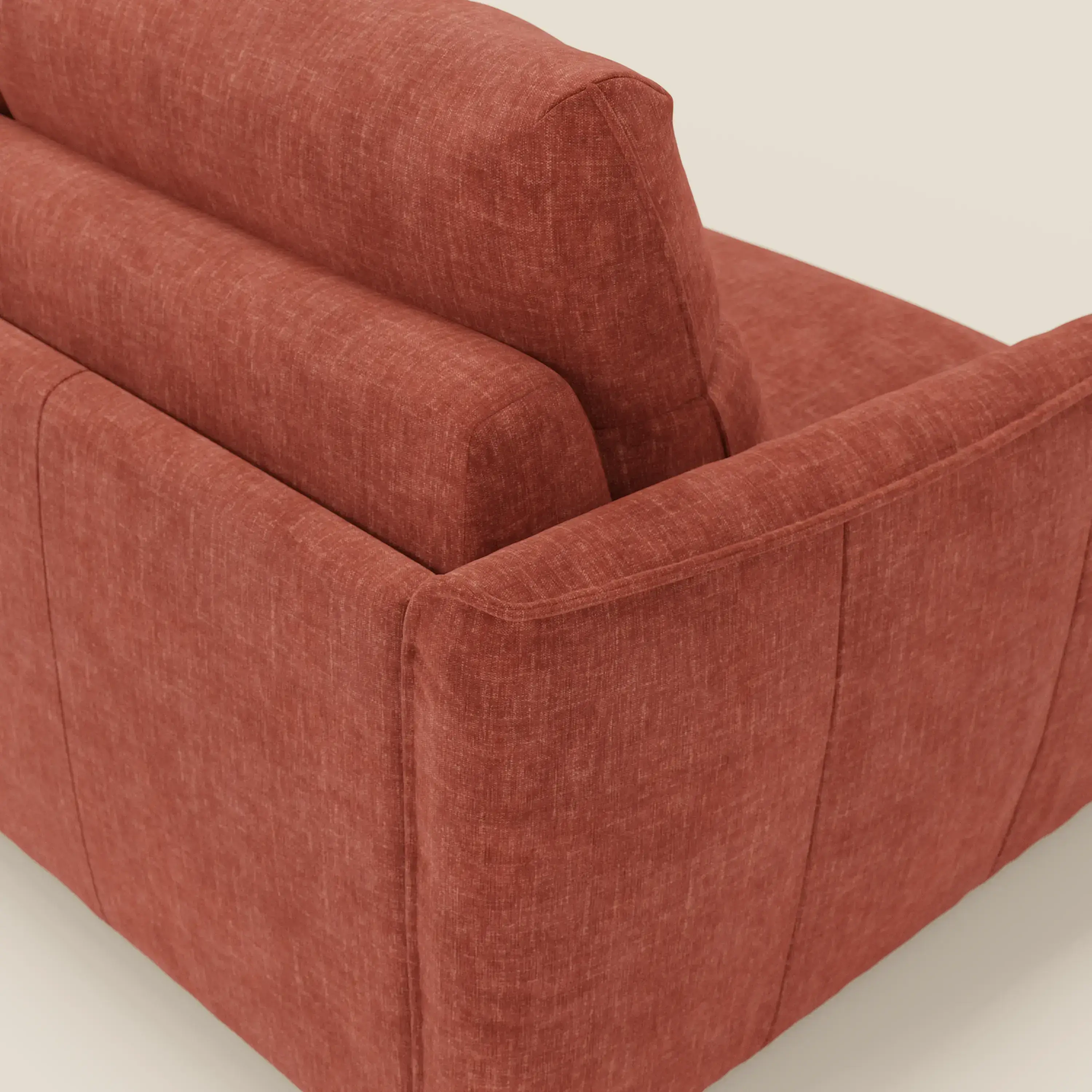 Elios Canapé convertible avec coussins de dossier souples en tissu détachable T24 rouille - Image 8