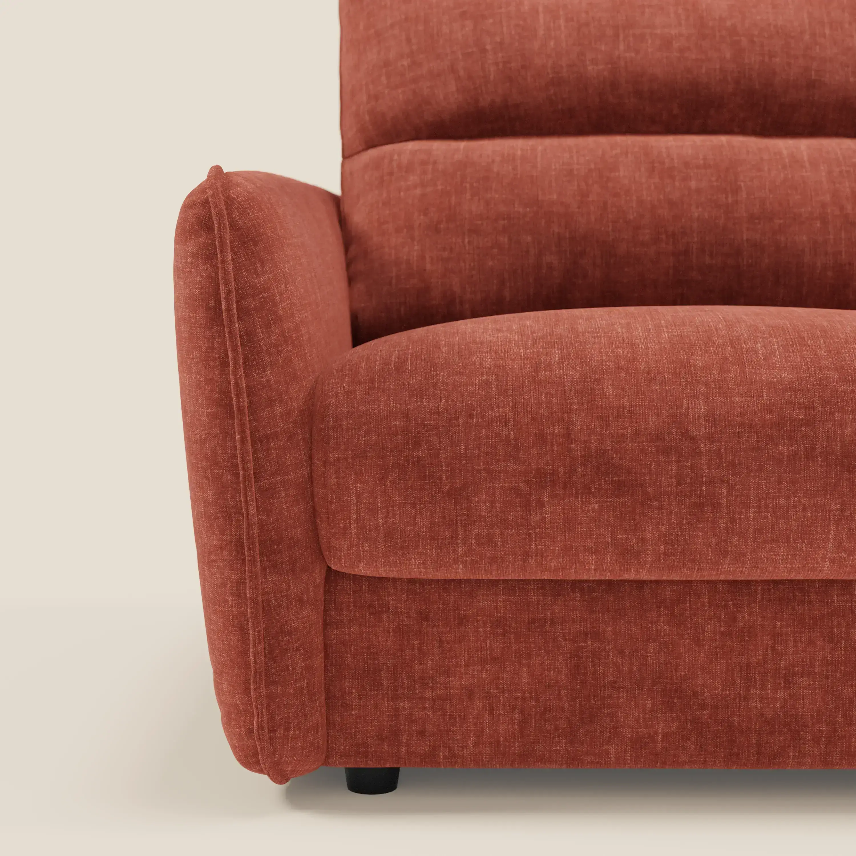 Elios Canapé convertible avec coussins de dossier souples en tissu détachable T24 rouille - Image 9