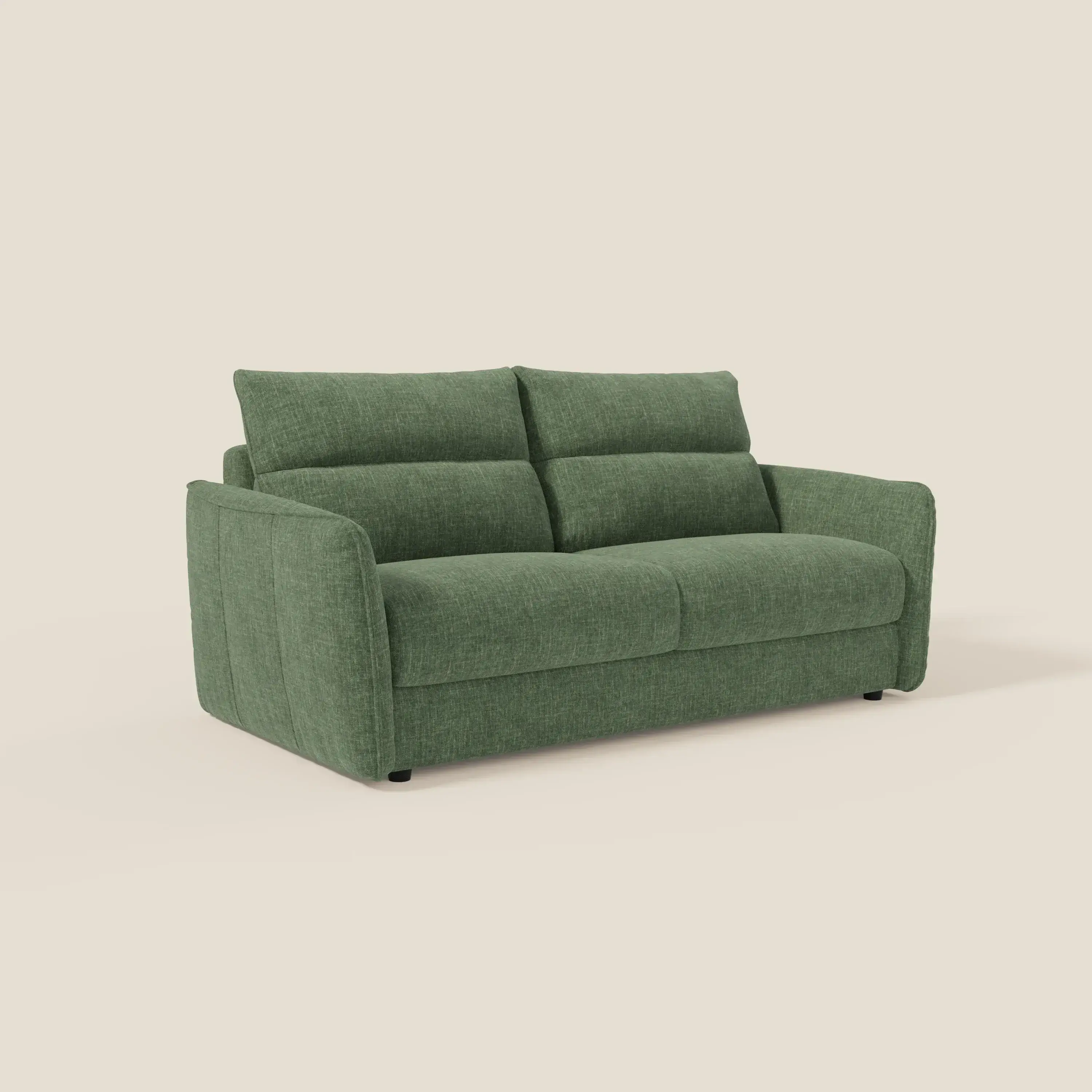 Elios Canapé convertible avec coussins de dossier souples en tissu détachable T24 vert olive - Image 3