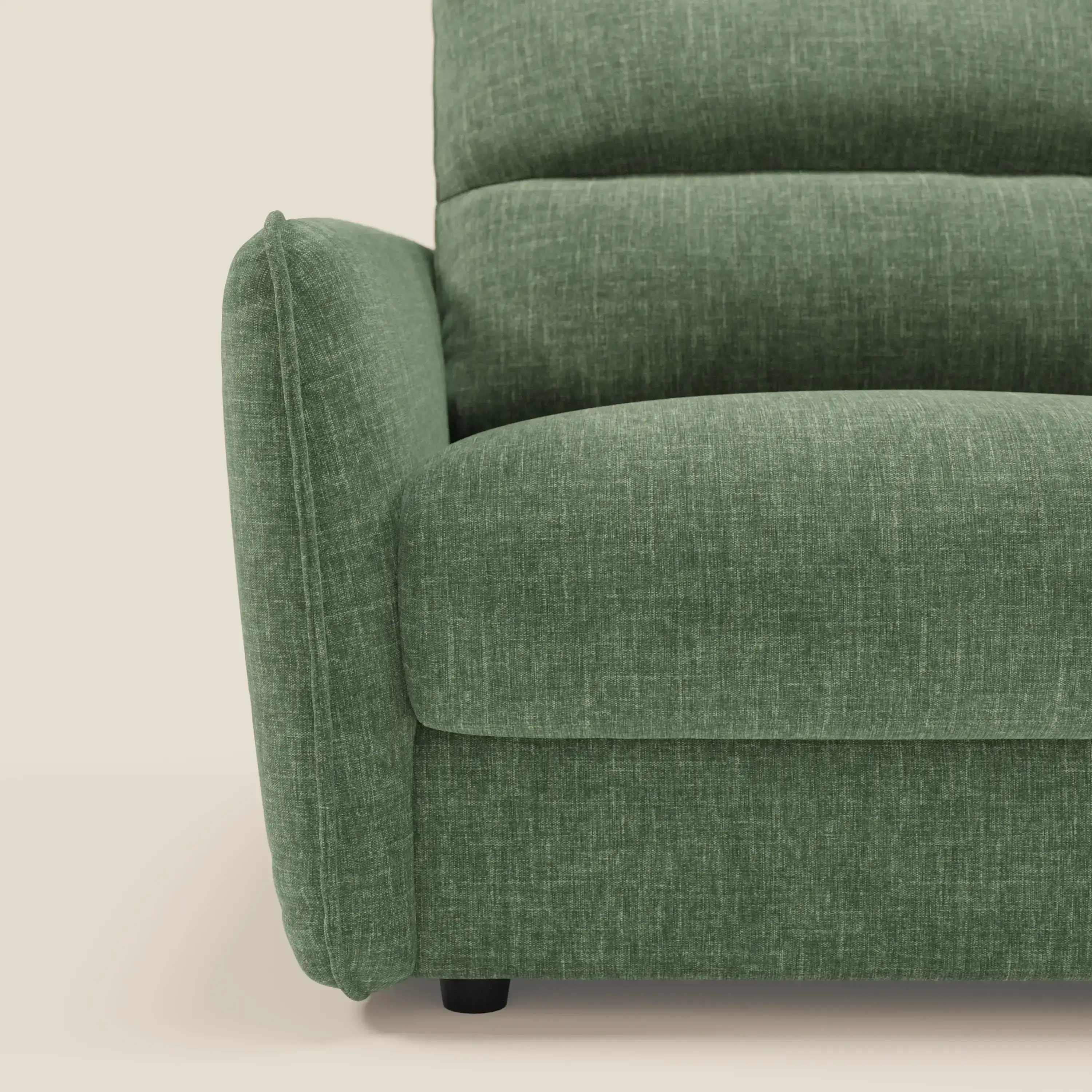 Elios Canapé convertible avec coussins de dossier souples en tissu détachable T24 vert olive - Image 9