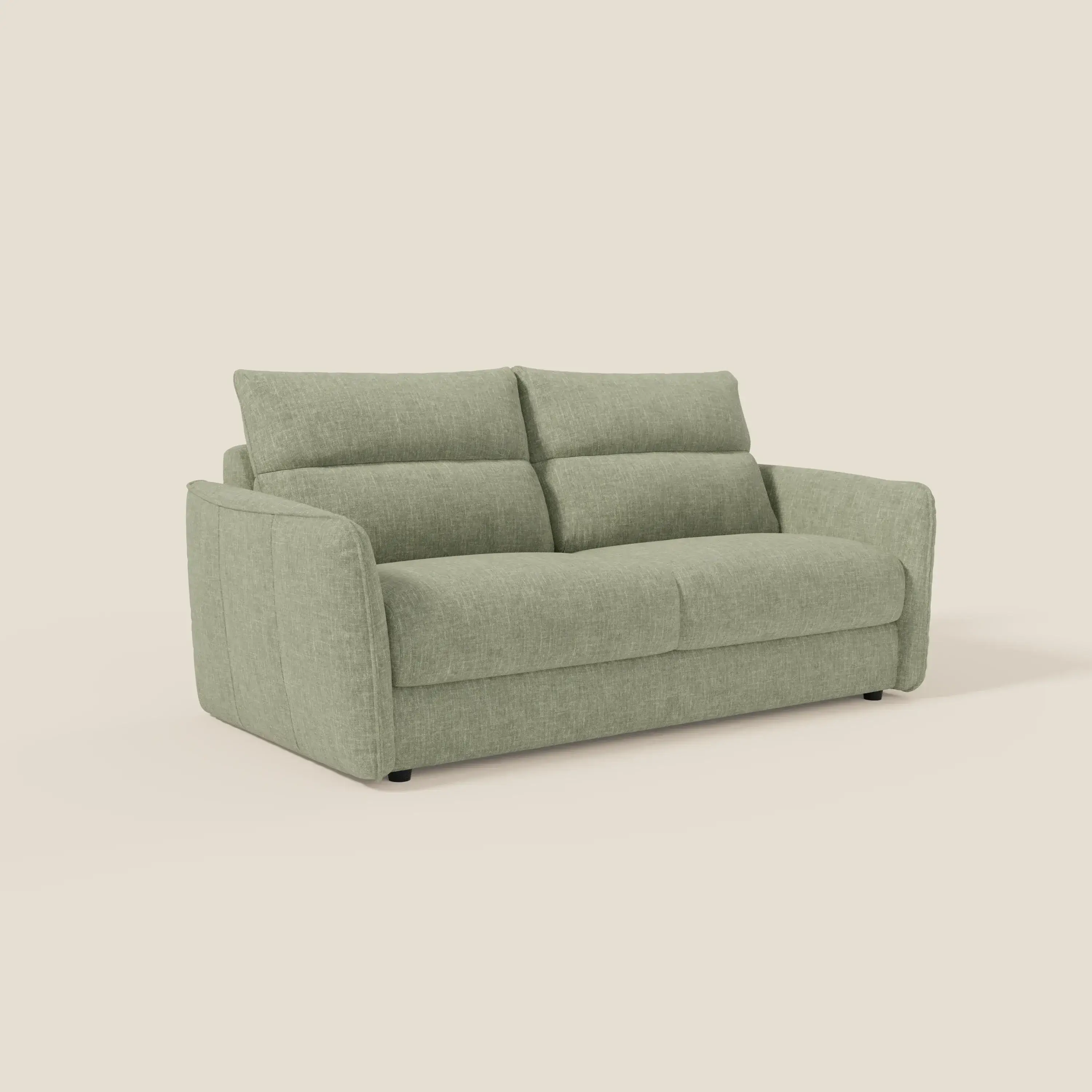 Elios Canapé convertible avec coussins de dossier souples en tissu détachable T24 vert sauge - Image 3