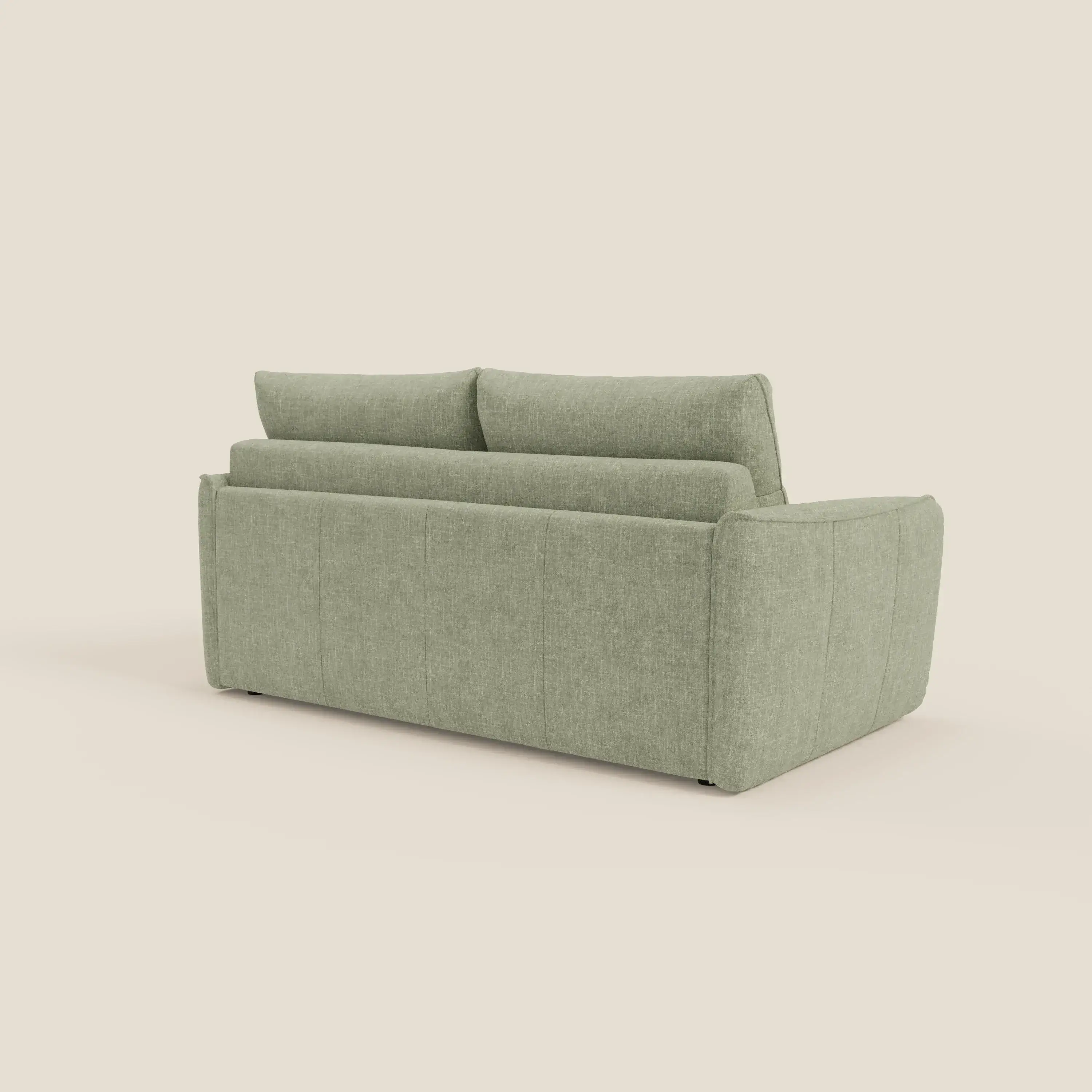 Elios Canapé convertible avec coussins de dossier souples en tissu détachable T24 vert sauge - Image 5