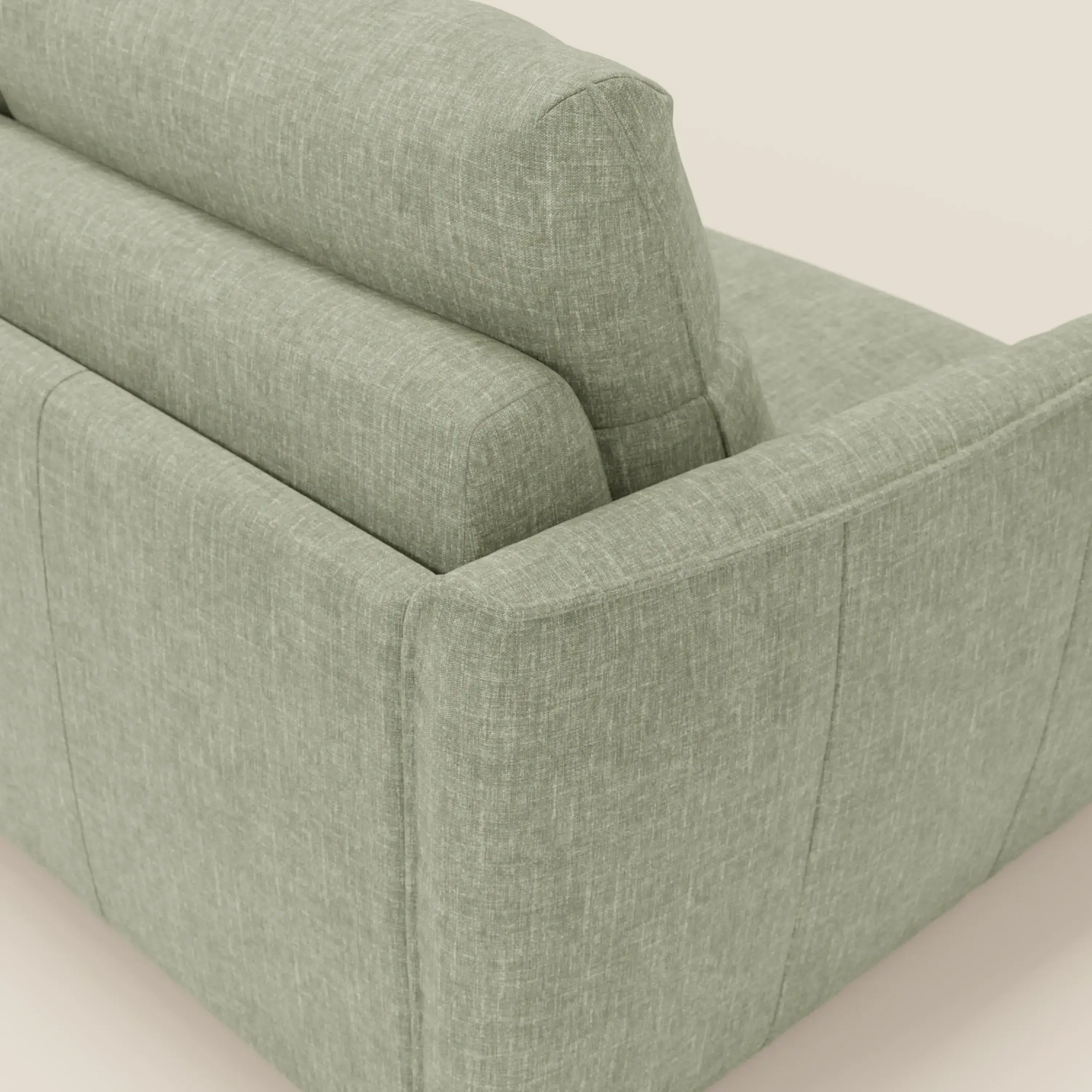 Elios Canapé convertible avec coussins de dossier souples en tissu détachable T24 vert sauge - Image 8