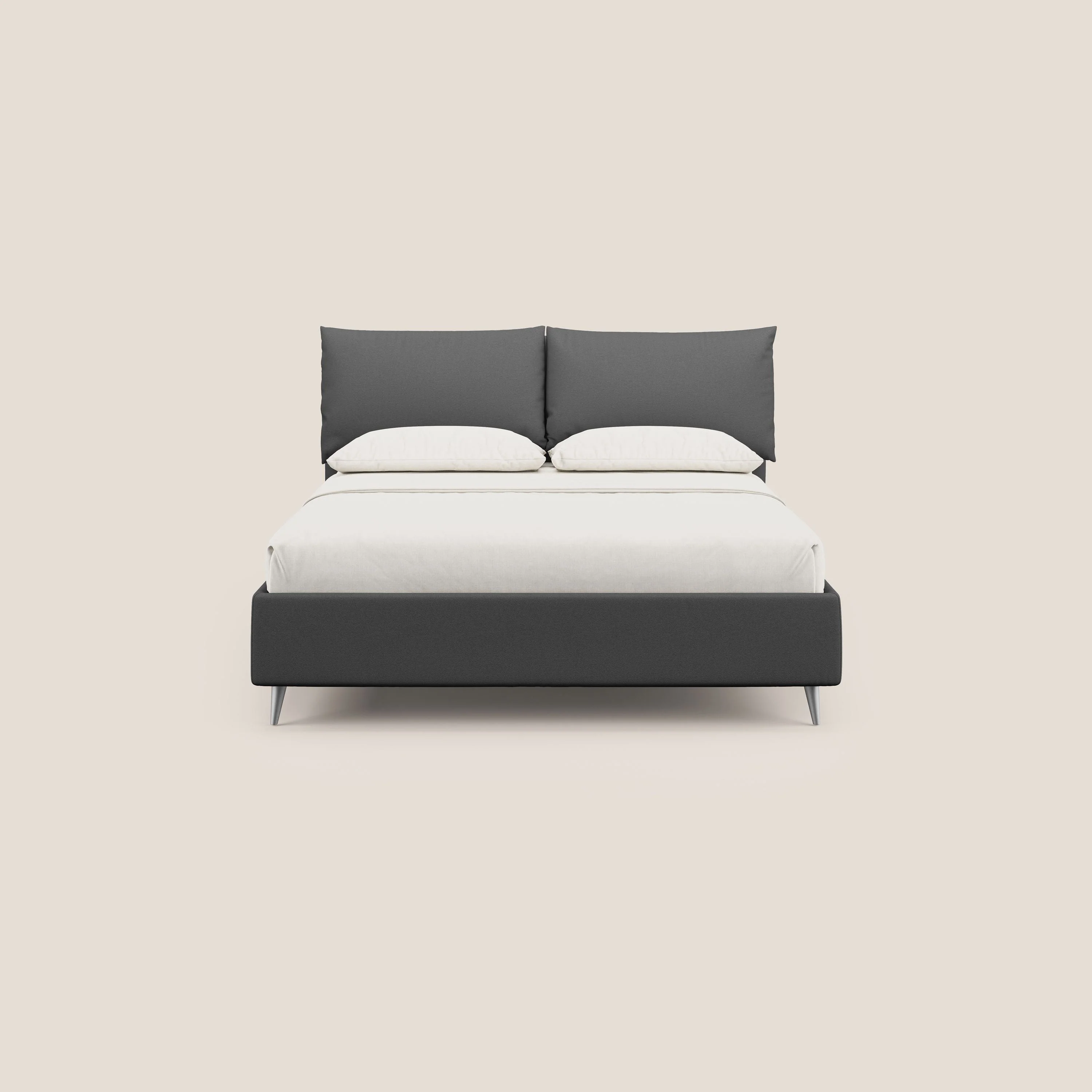 Elsa lit rembourré avec coffre de rangement en tissu détachable T05 anthracite - Image 3