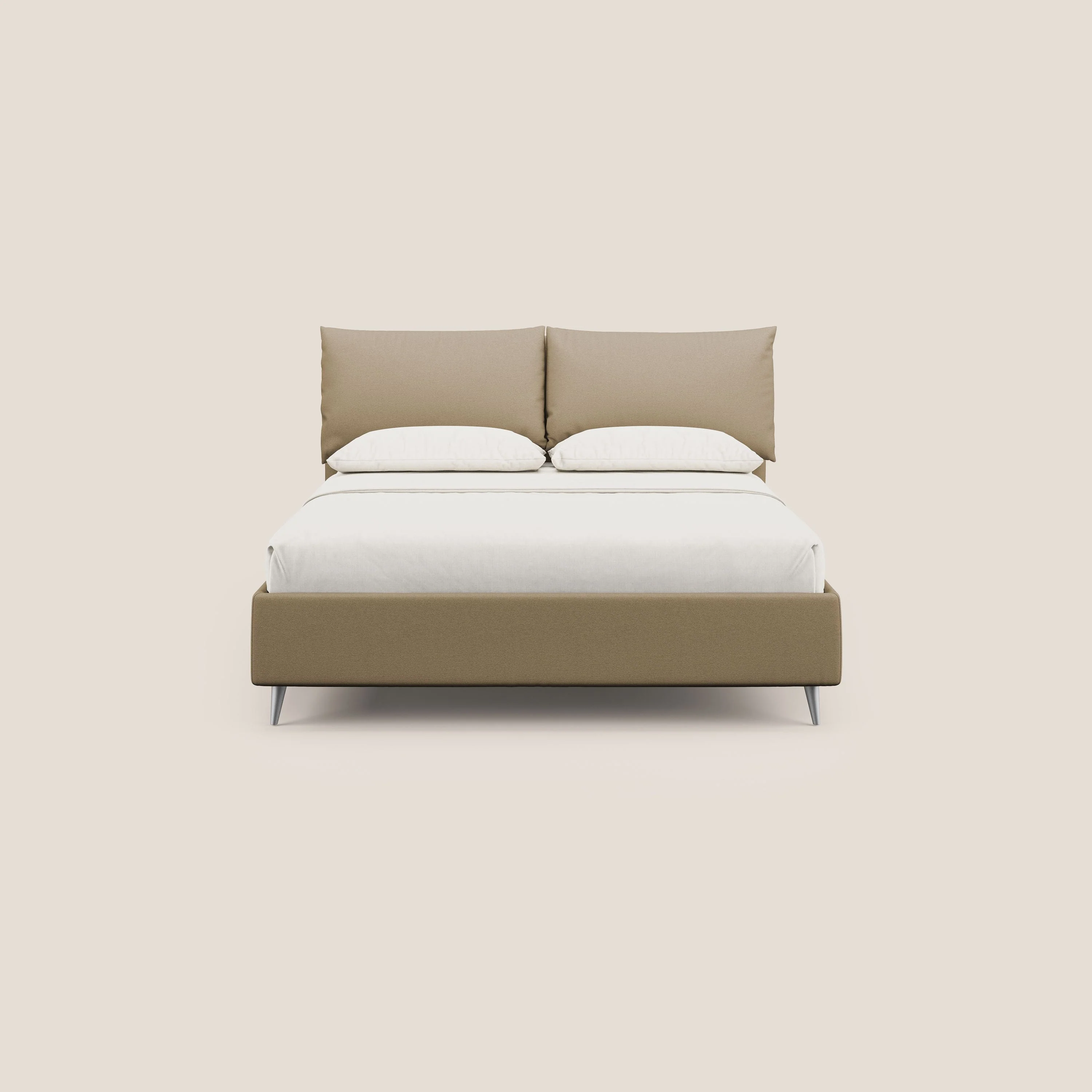 Elsa lit rembourré avec coffre de rangement en tissu détachable T05 beige - Image 3