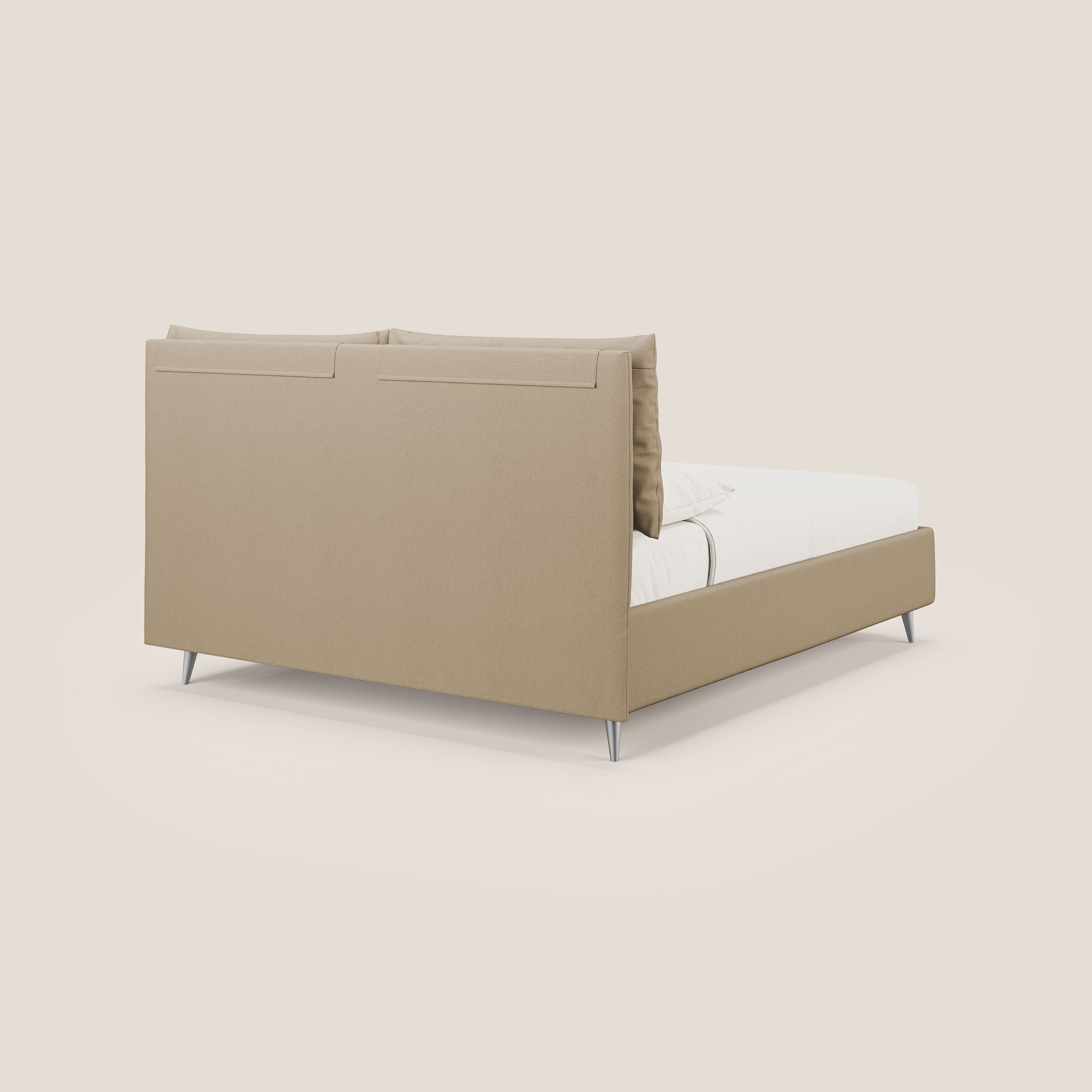 Elsa lit rembourré avec coffre de rangement en tissu détachable T05 beige - Image 5