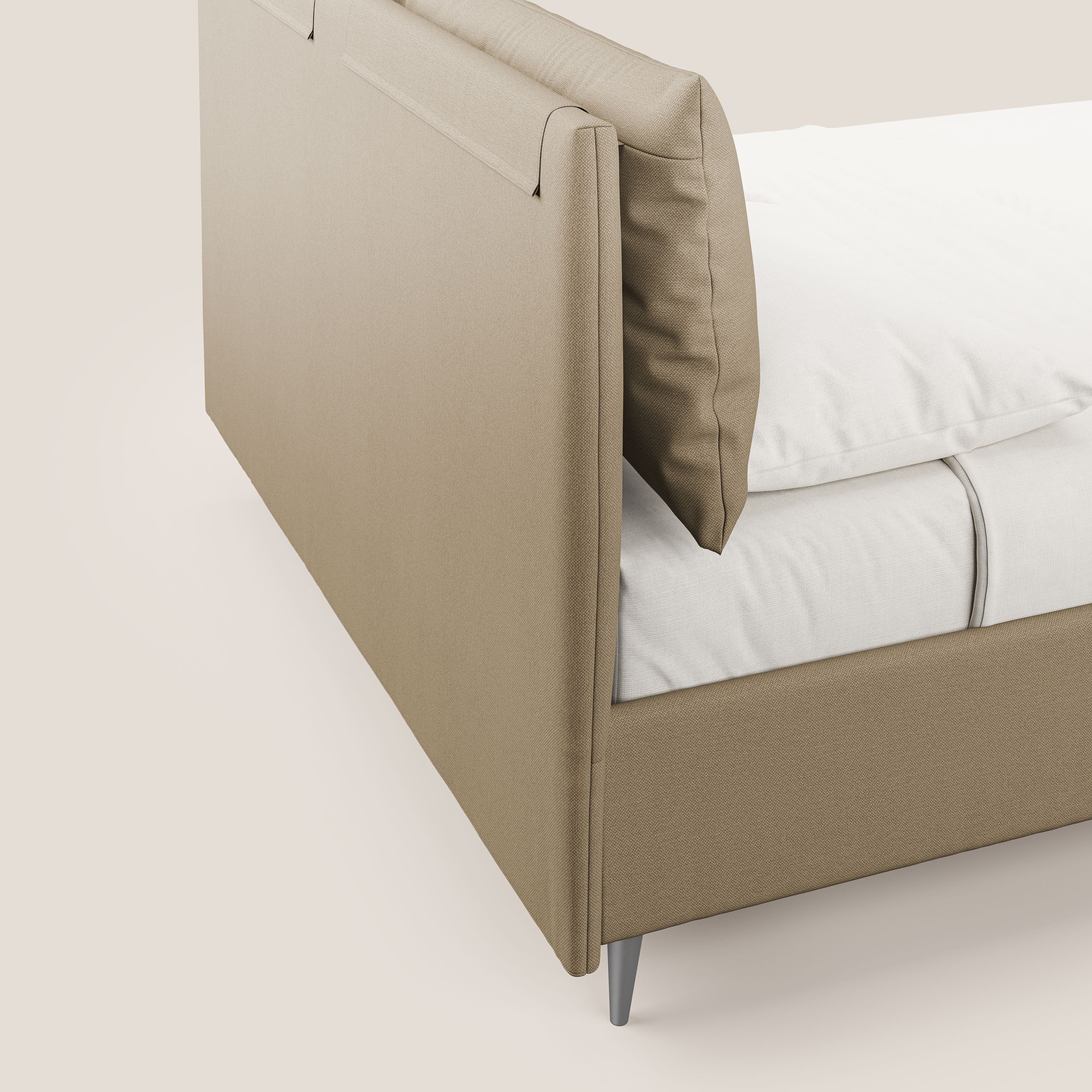 Elsa lit rembourré avec coffre de rangement en tissu détachable T05 beige - Image 7