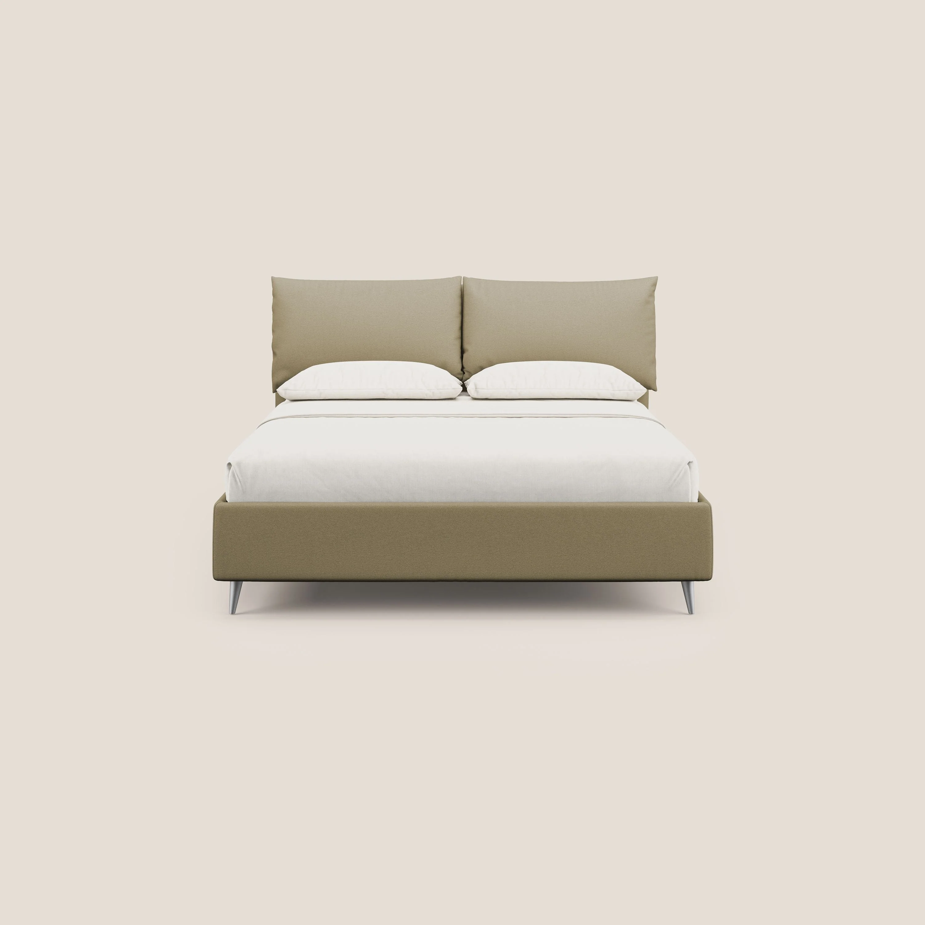 Elsa lit rembourré avec coffre de rangement en tissu détachable T05 chameau - Image 3