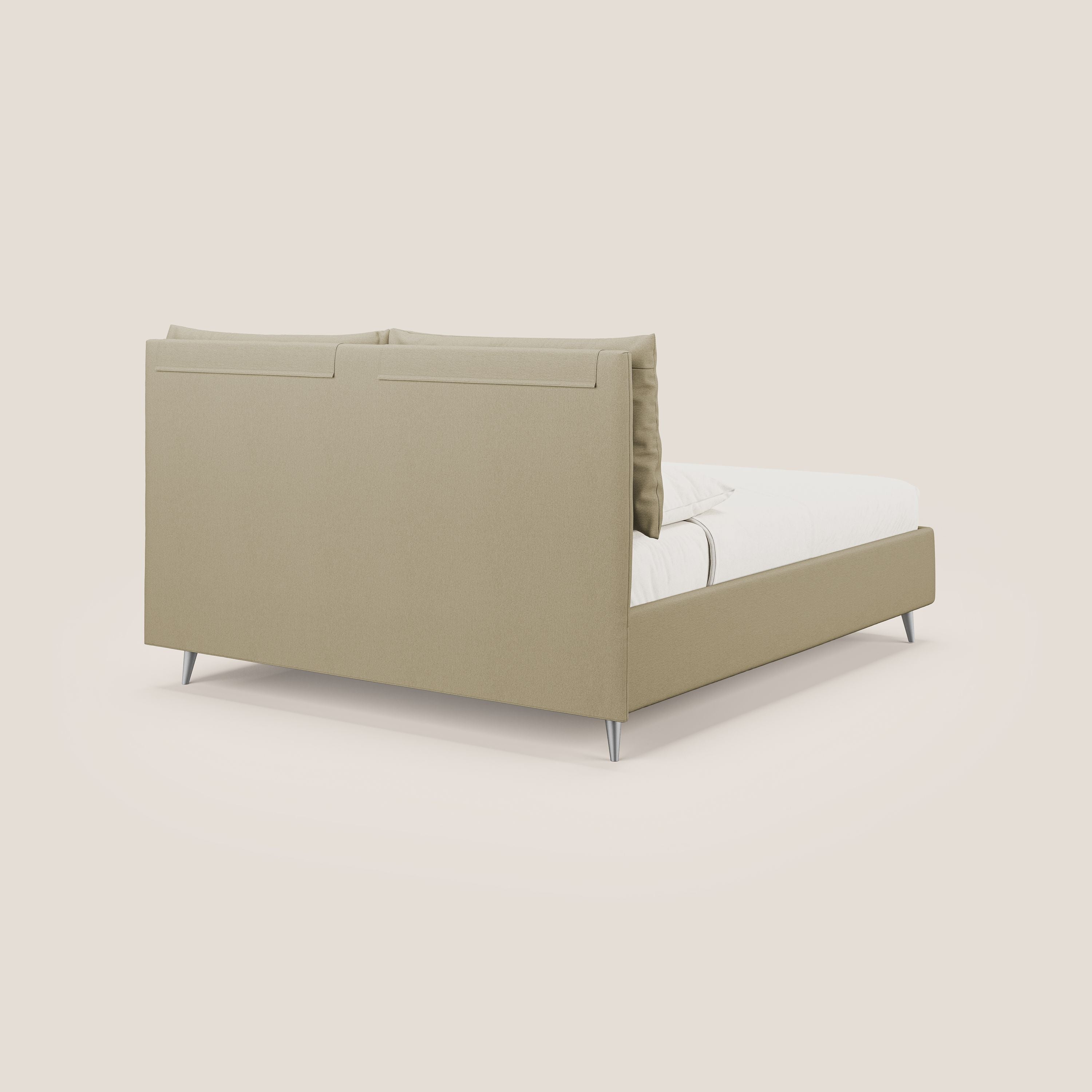 Elsa lit rembourré avec coffre de rangement en tissu détachable T05 chameau - Image 5