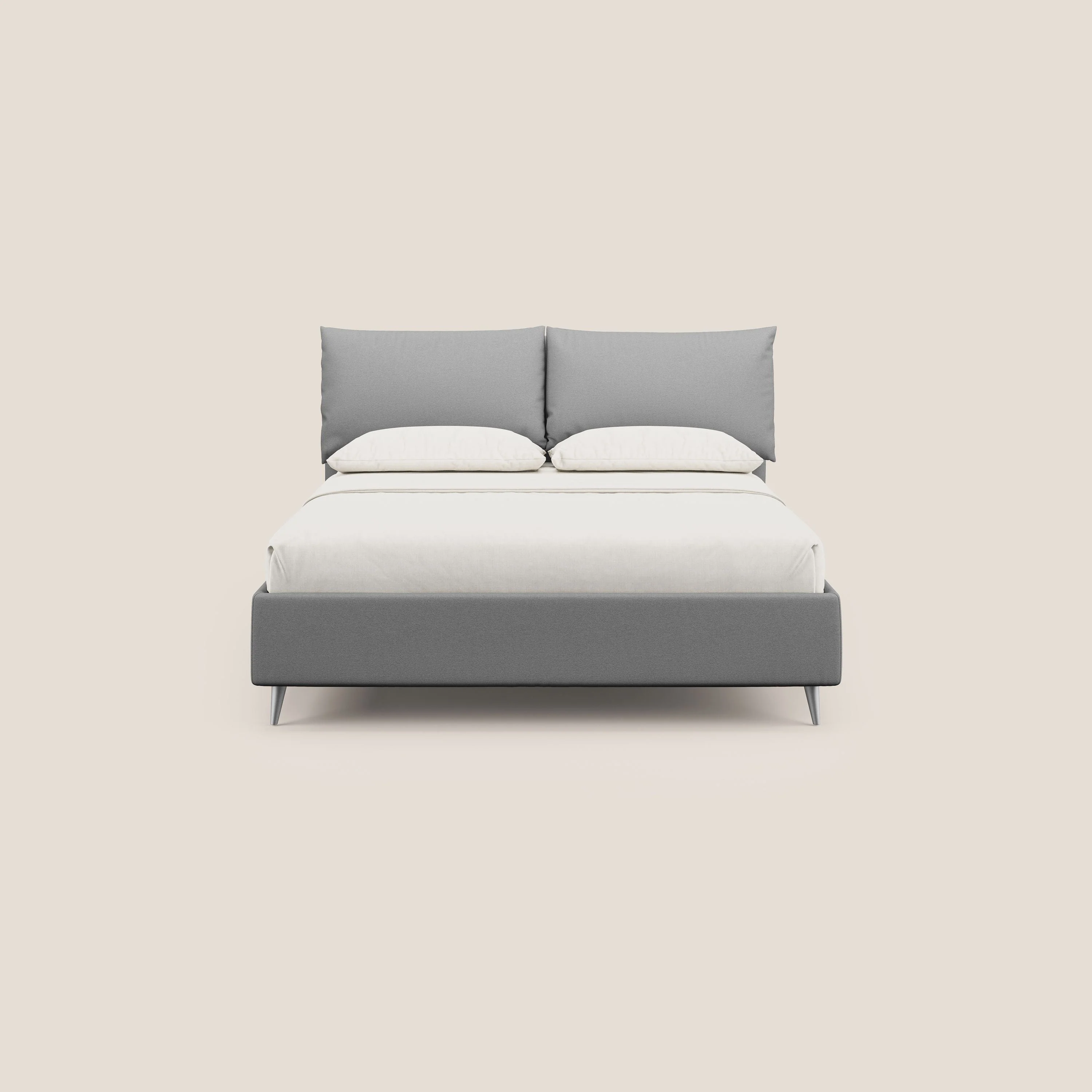 Elsa lit rembourré avec coffre de rangement en tissu détachable T05 gris - Image 4