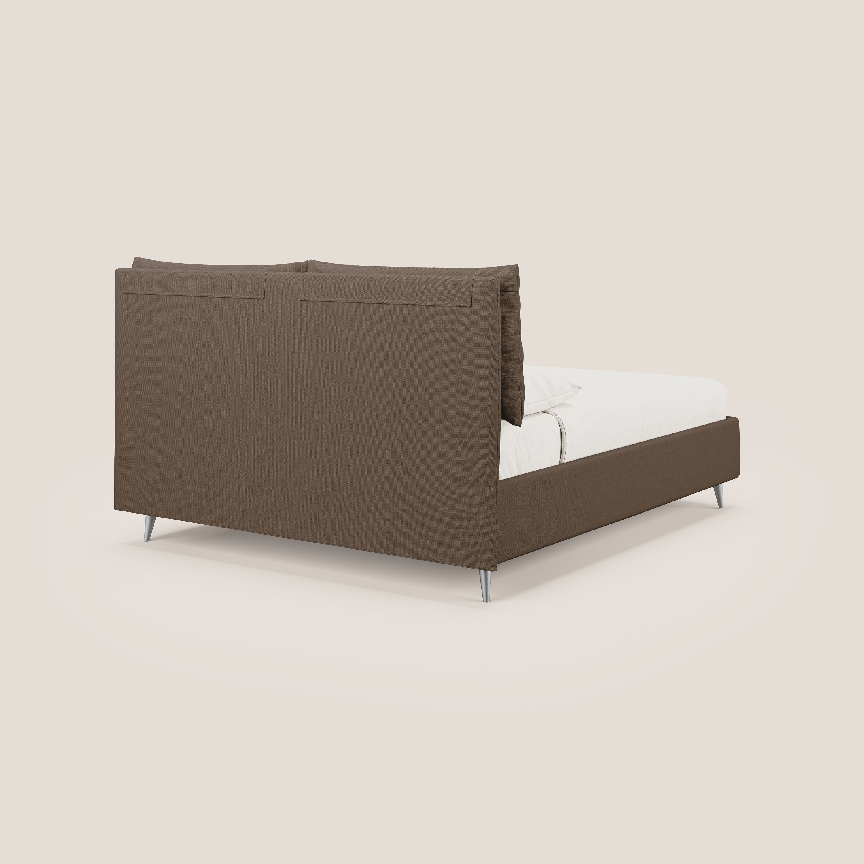 Elsa lit rembourré avec coffre de rangement en tissu détachable T05 marron - Image 5