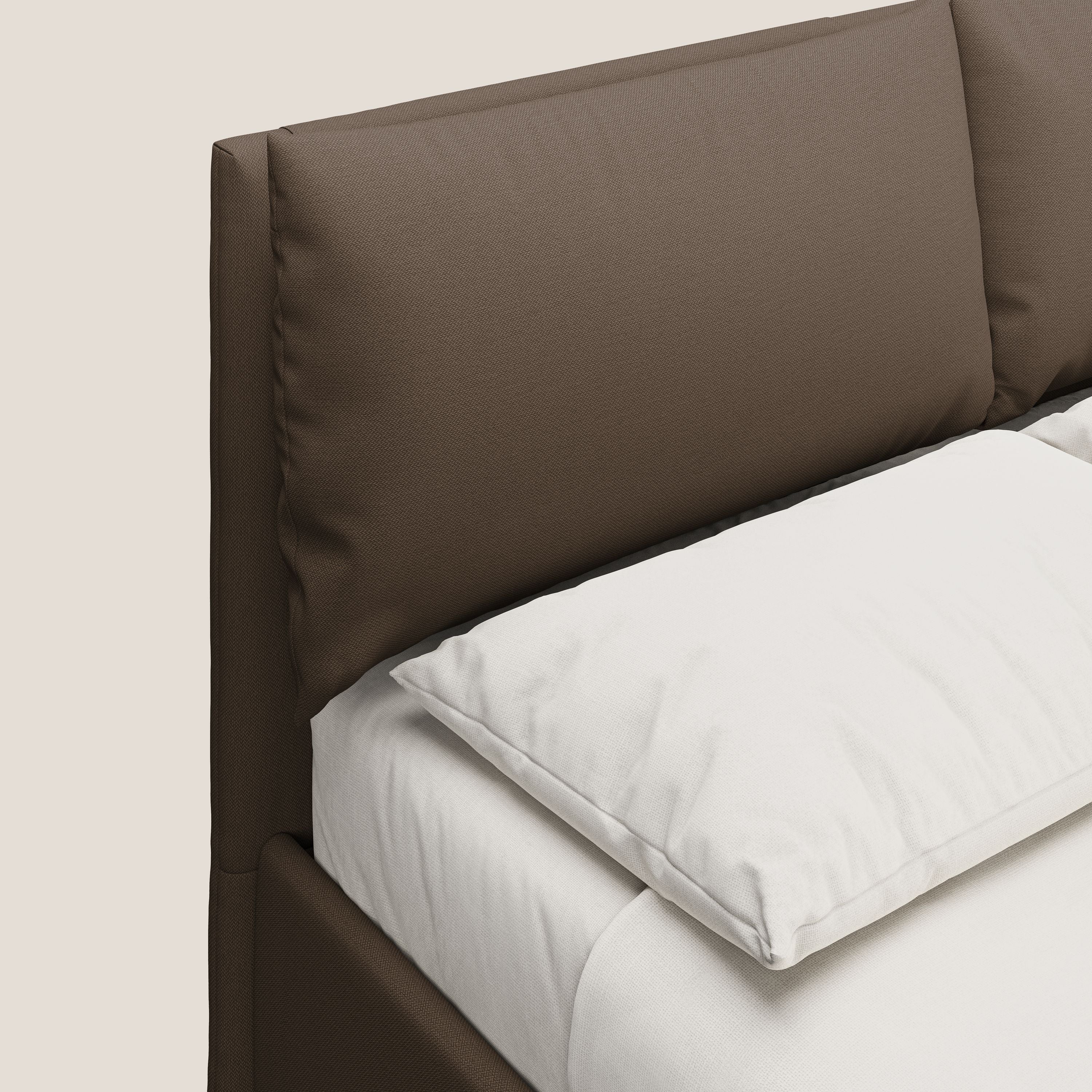 Elsa lit rembourré avec coffre de rangement en tissu détachable T05 marron - Image 6