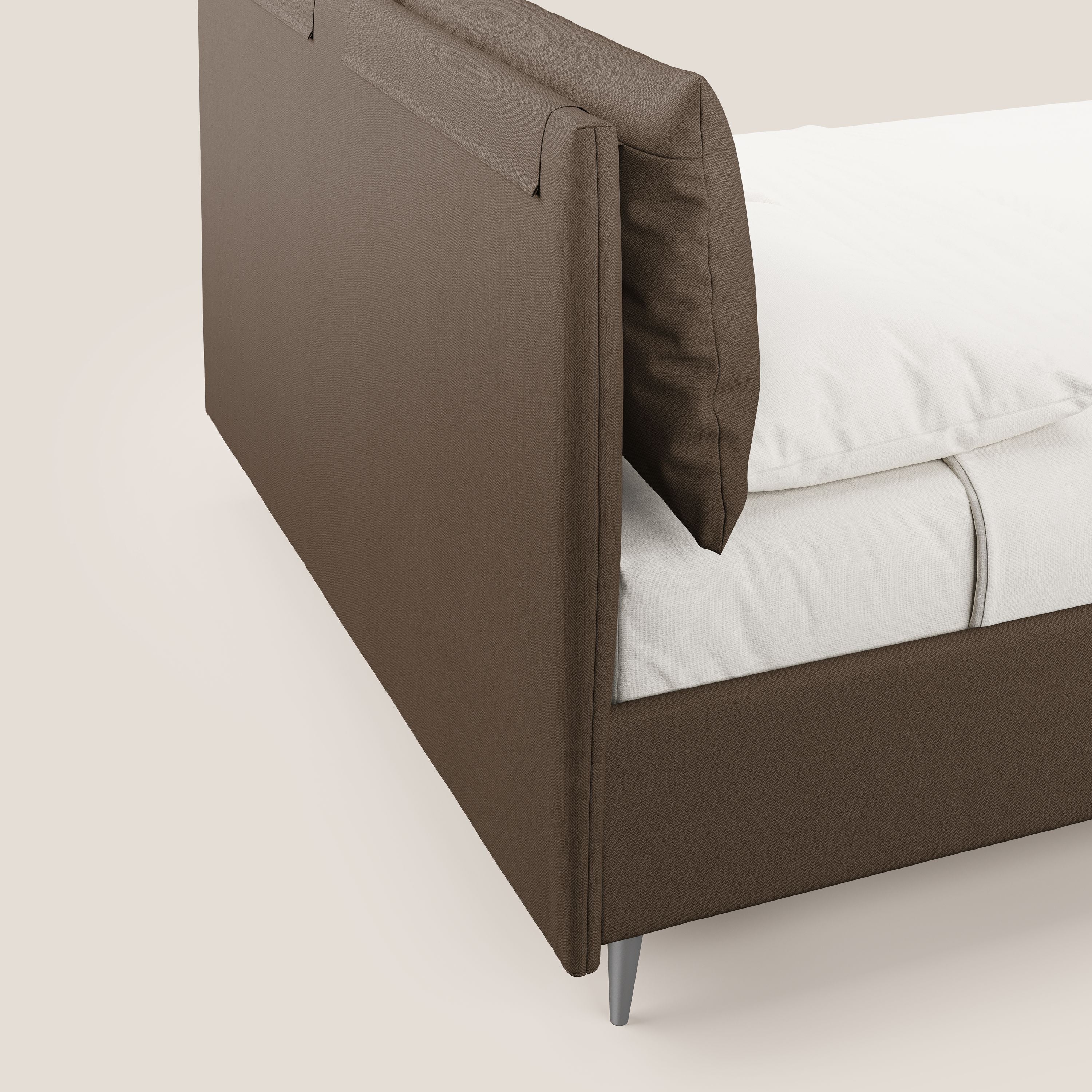 Elsa lit rembourré avec coffre de rangement en tissu détachable T05 marron - Image 7