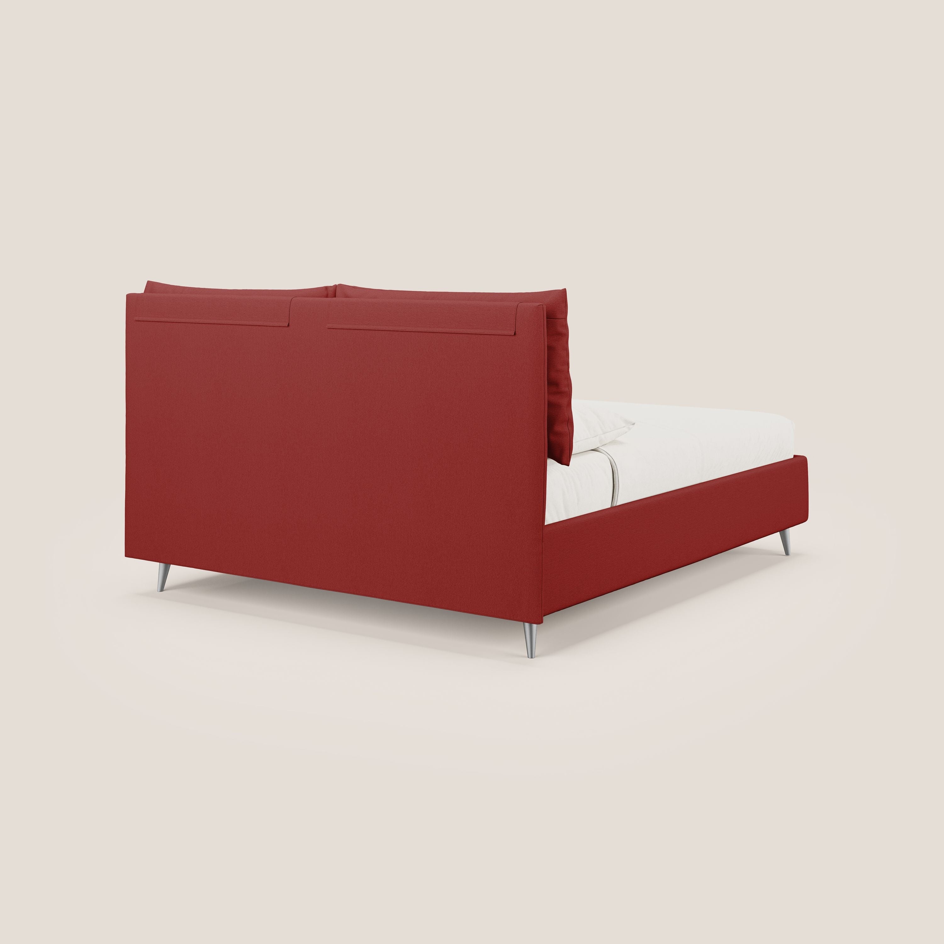 Elsa lit rembourré avec coffre de rangement en tissu détachable T05 rouge - Image 5