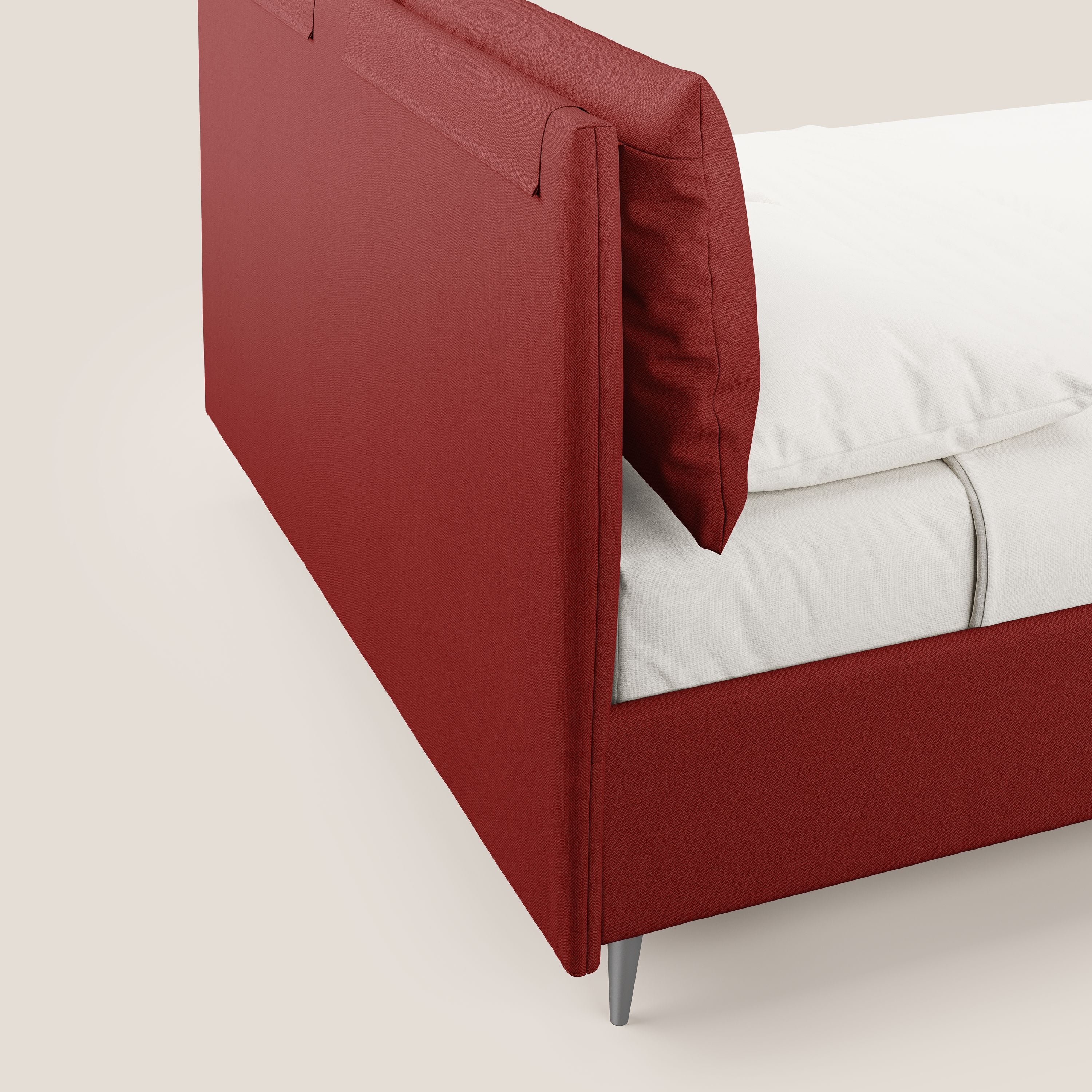 Elsa lit rembourré avec coffre de rangement en tissu détachable T05 rouge - Image 7