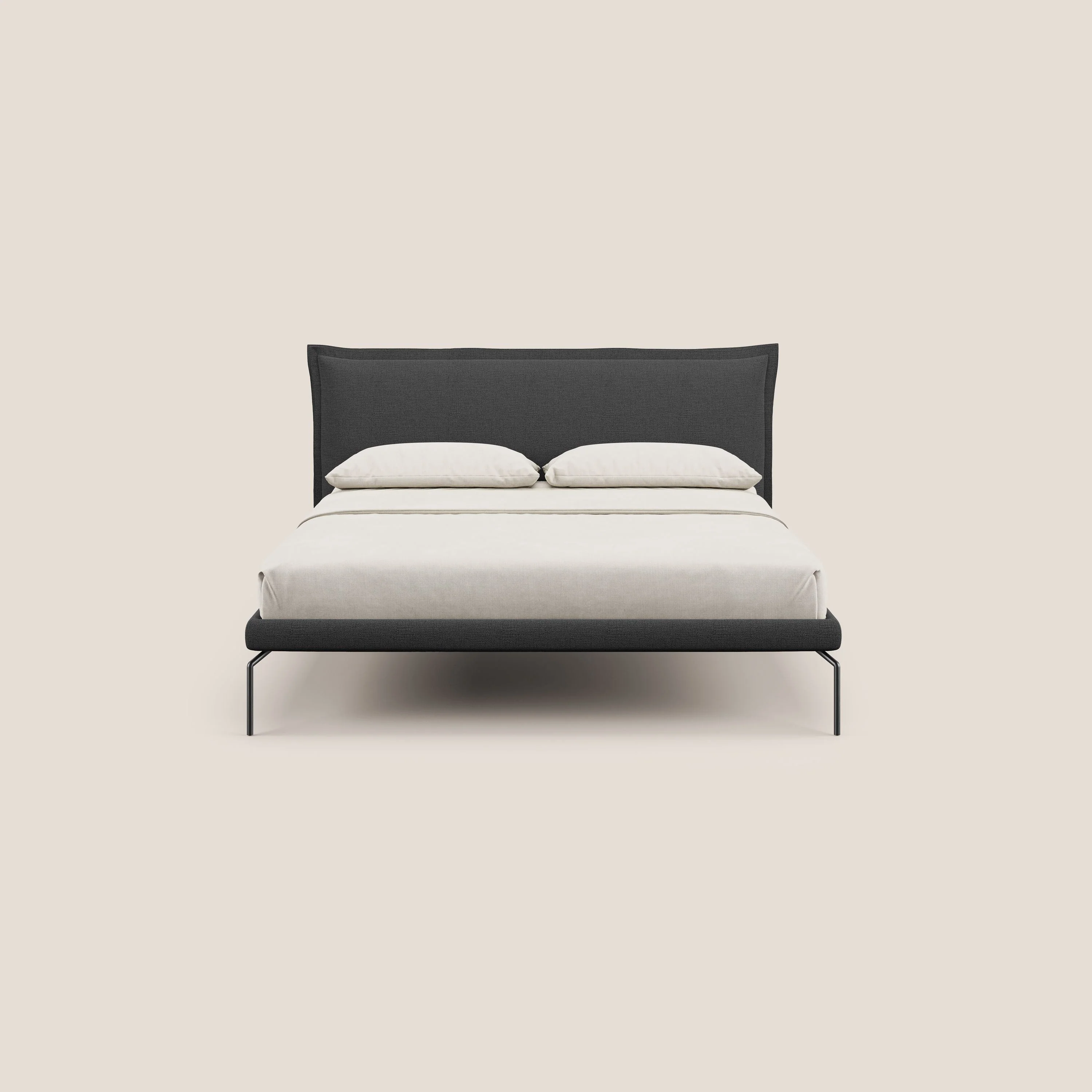 Eric lit rembourré au design minimaliste en tissu imperméable T14 anthracite - Image 2