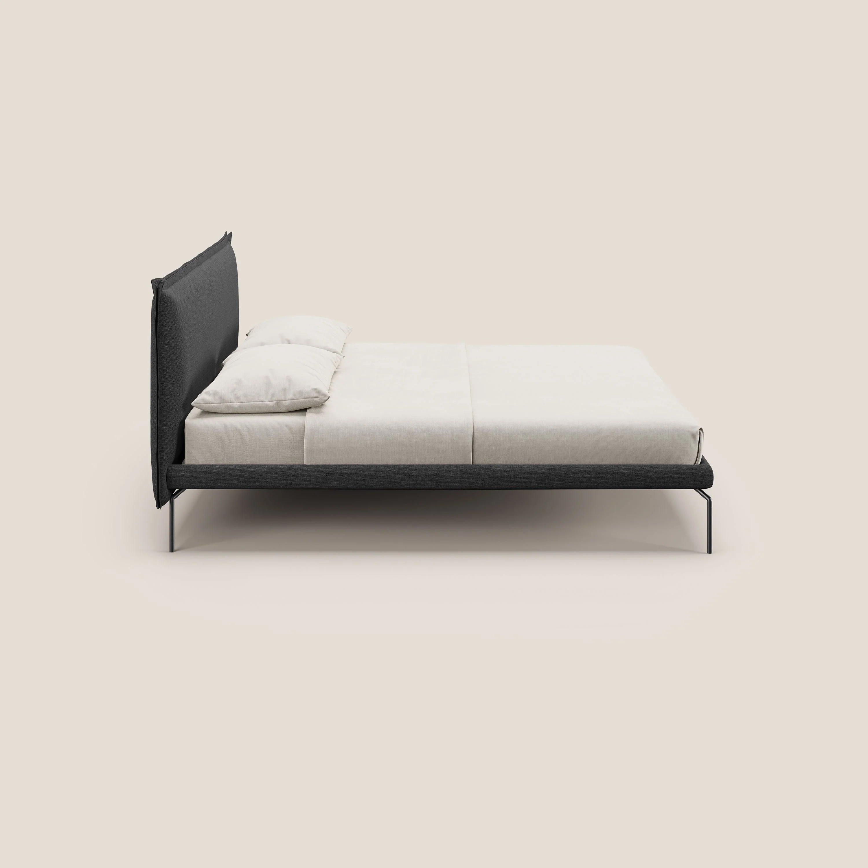 Eric lit rembourré au design minimaliste en tissu imperméable T14 anthracite - Image 3