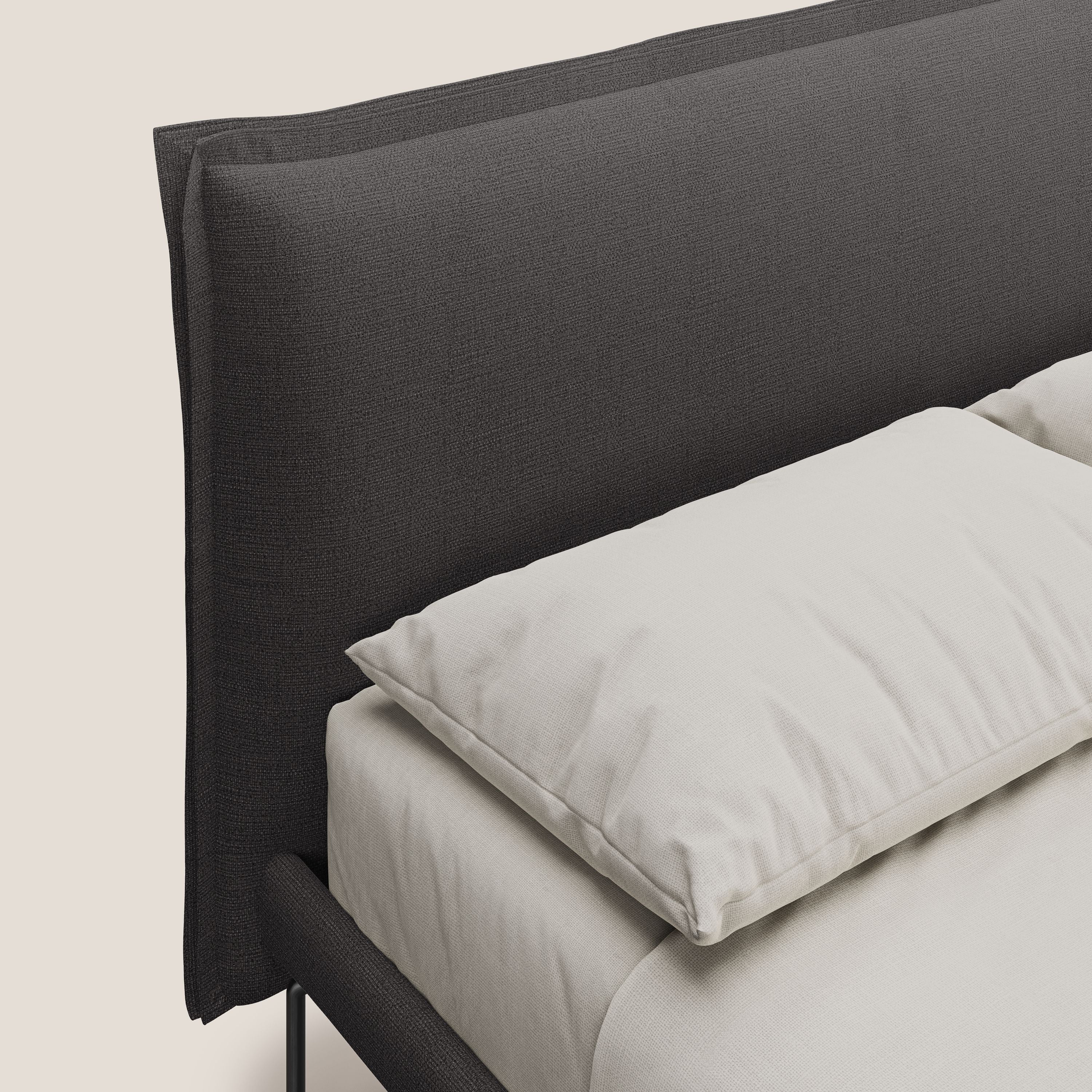 Eric lit rembourré au design minimaliste en tissu imperméable T14 anthracite - Image 5