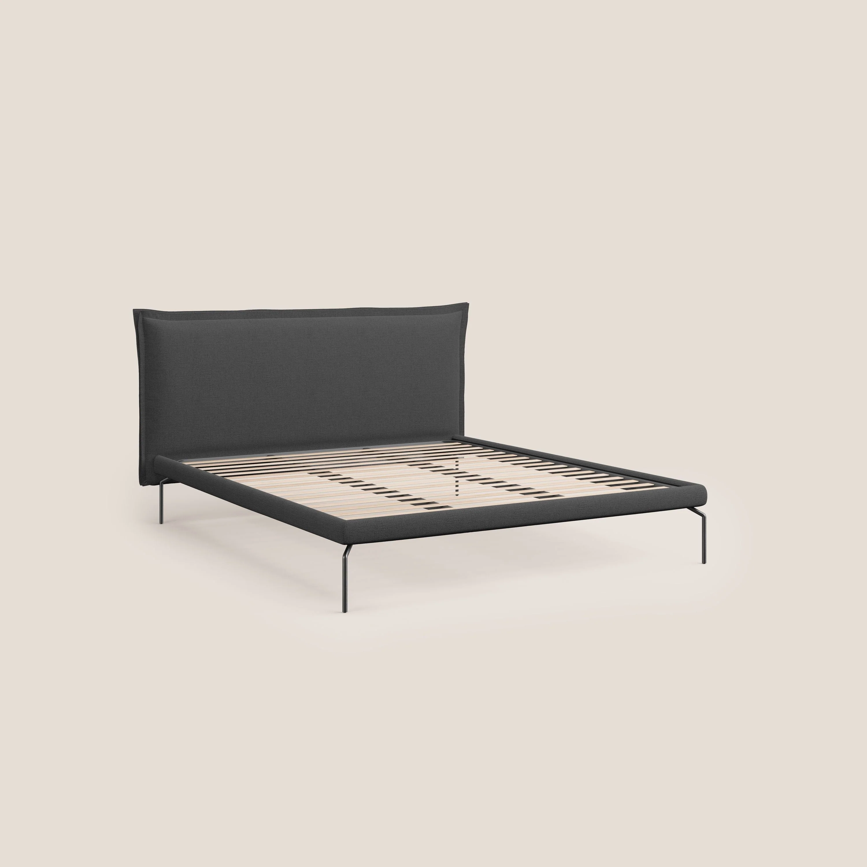 Eric lit rembourré au design minimaliste en tissu imperméable T14 anthracite - Image 7