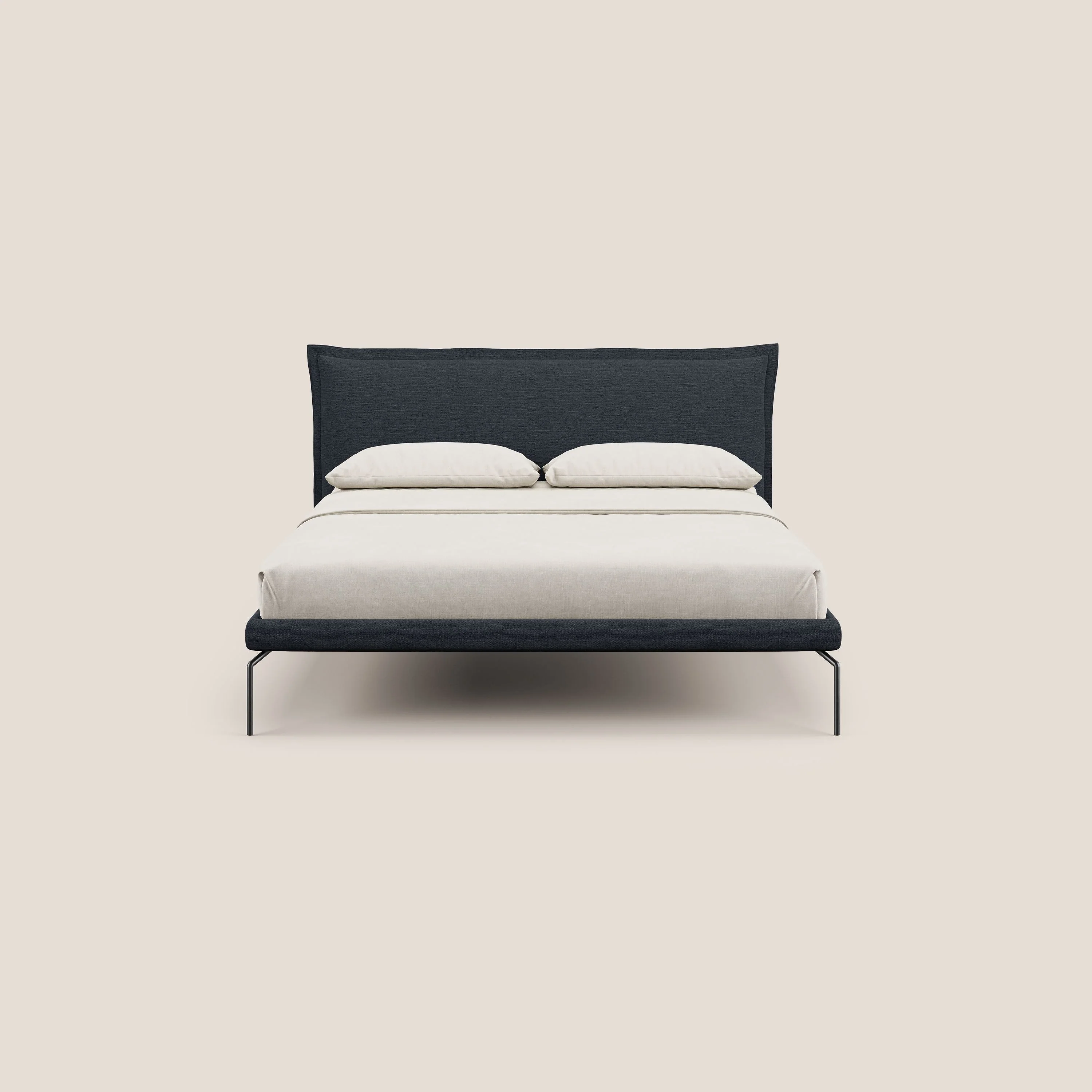Eric lit rembourré au design minimaliste en tissu imperméable T14 bleu - Image 2