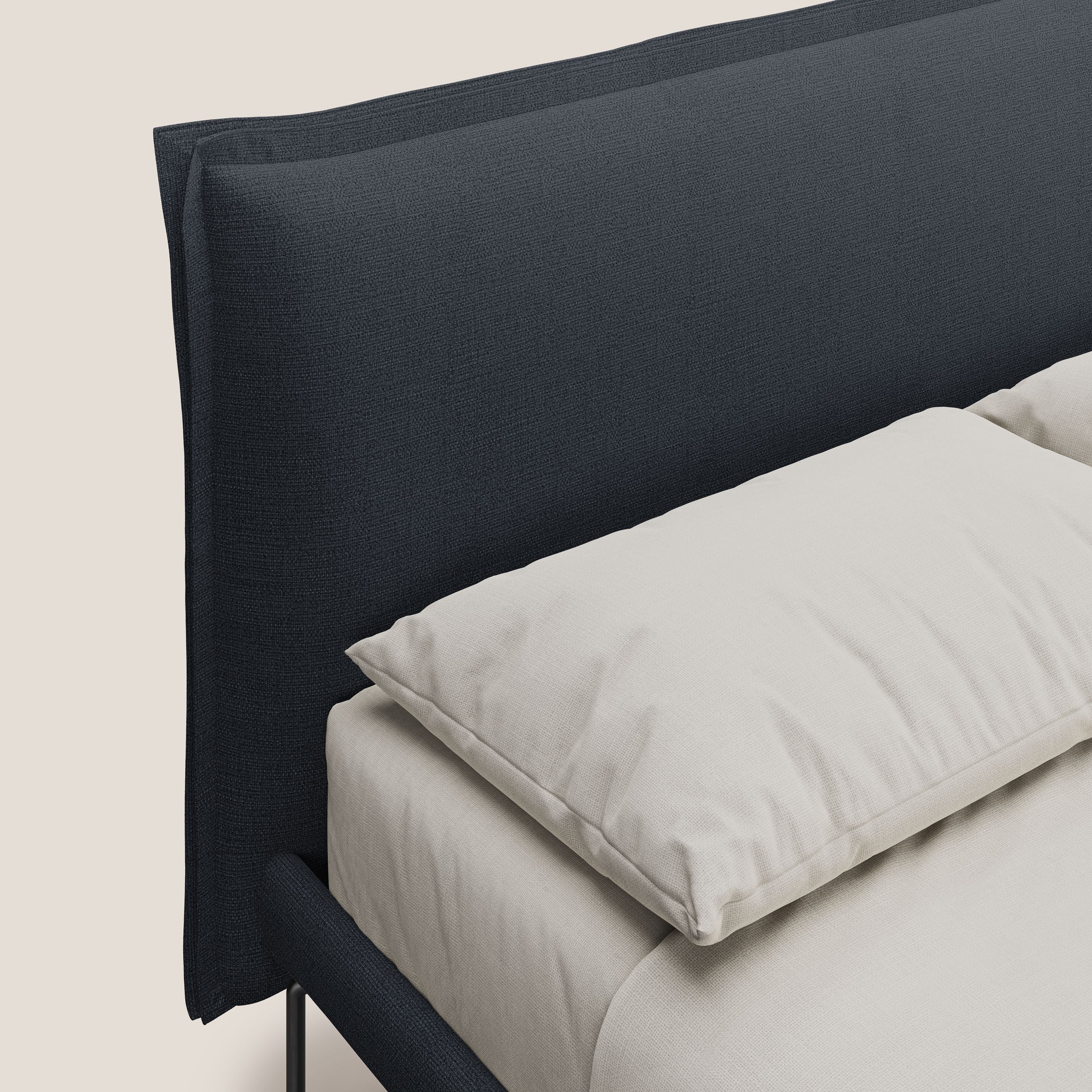 Eric lit rembourré au design minimaliste en tissu imperméable T14 bleu - Image 5