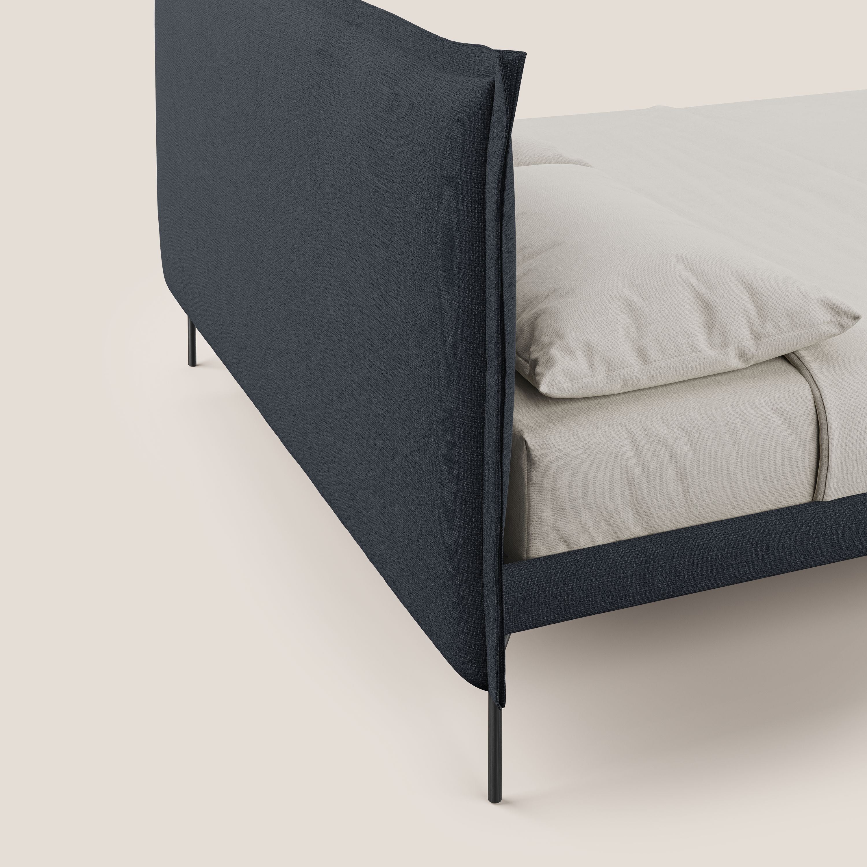 Eric lit rembourré au design minimaliste en tissu imperméable T14 bleu - Image 6
