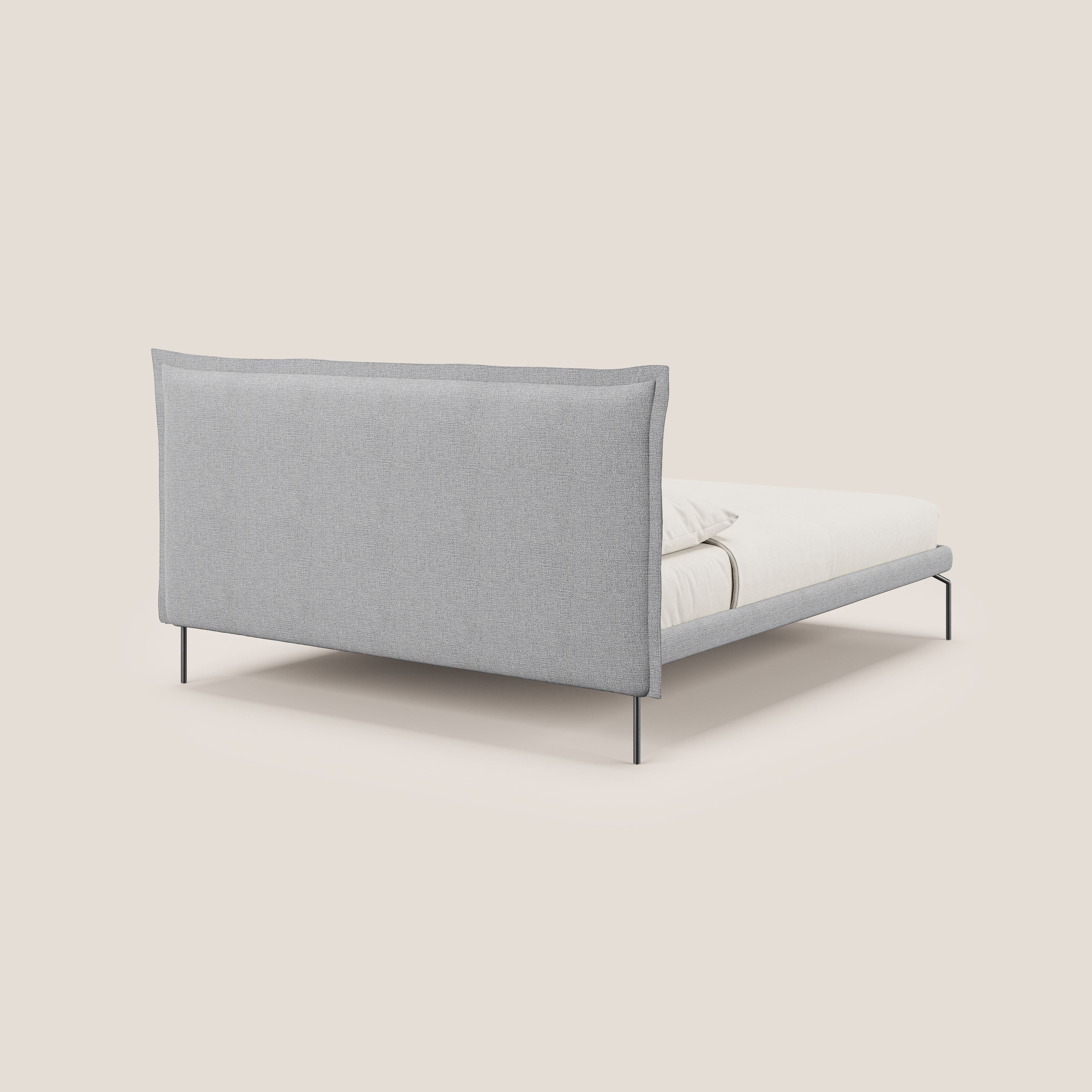 Eric lit rembourré au design minimaliste en tissu imperméable T14 gris clair - Image 4