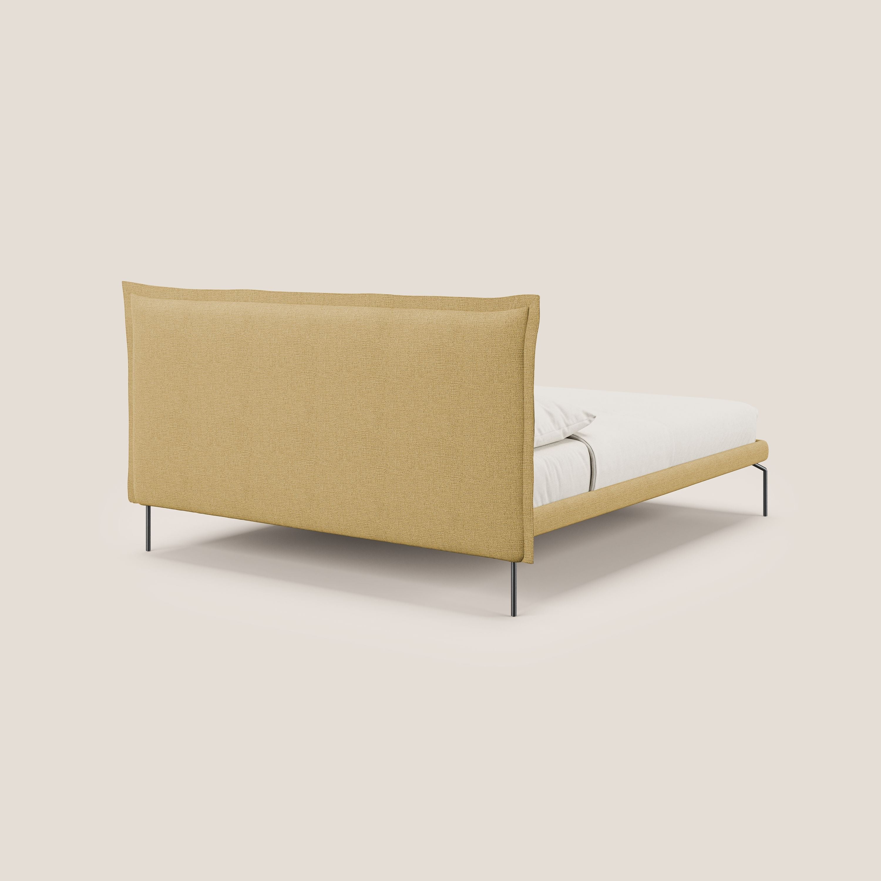 Eric lit rembourré au design minimaliste en tissu imperméable T14 jaune - Image 5