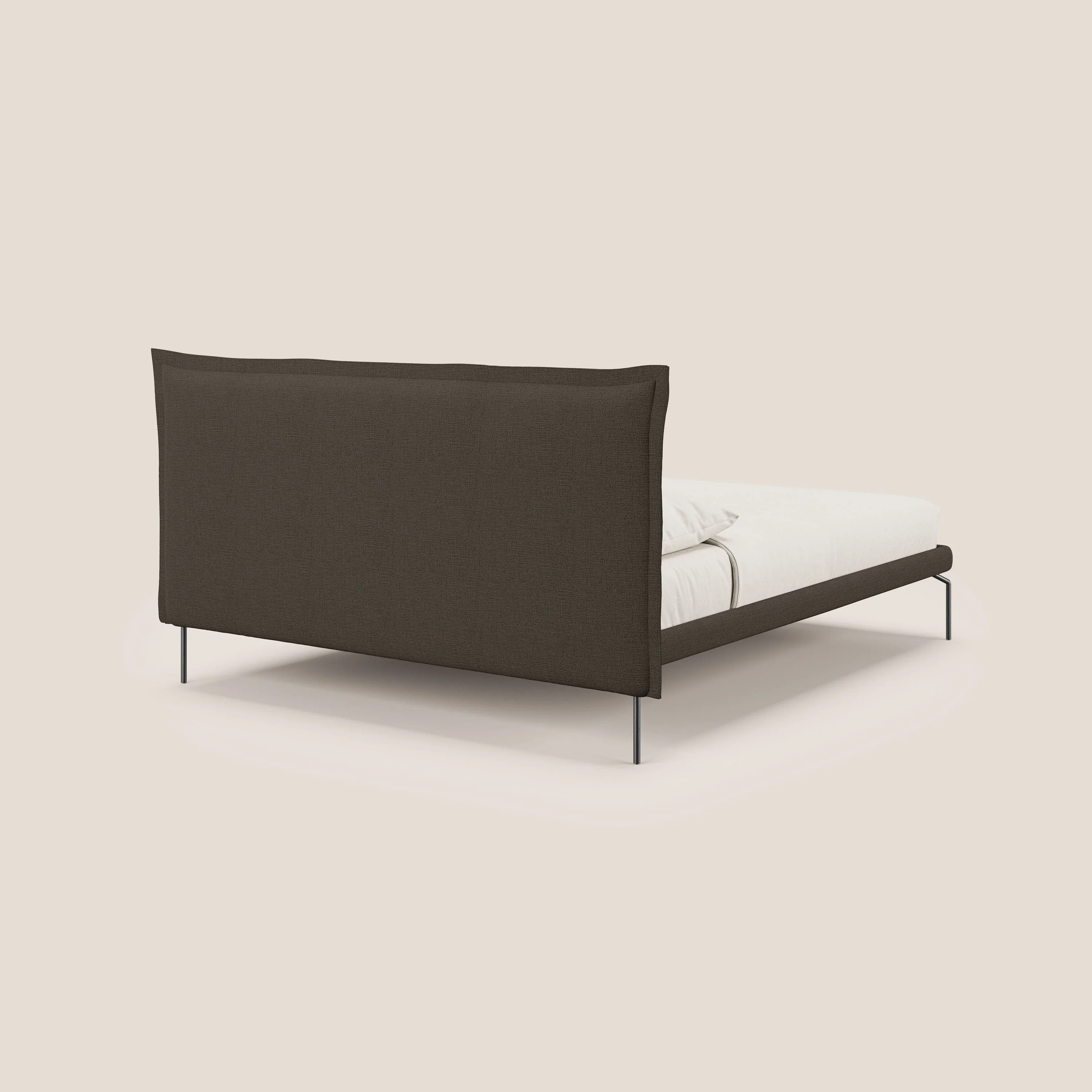 Eric lit rembourré au design minimaliste en tissu imperméable T14 marron - Image 4