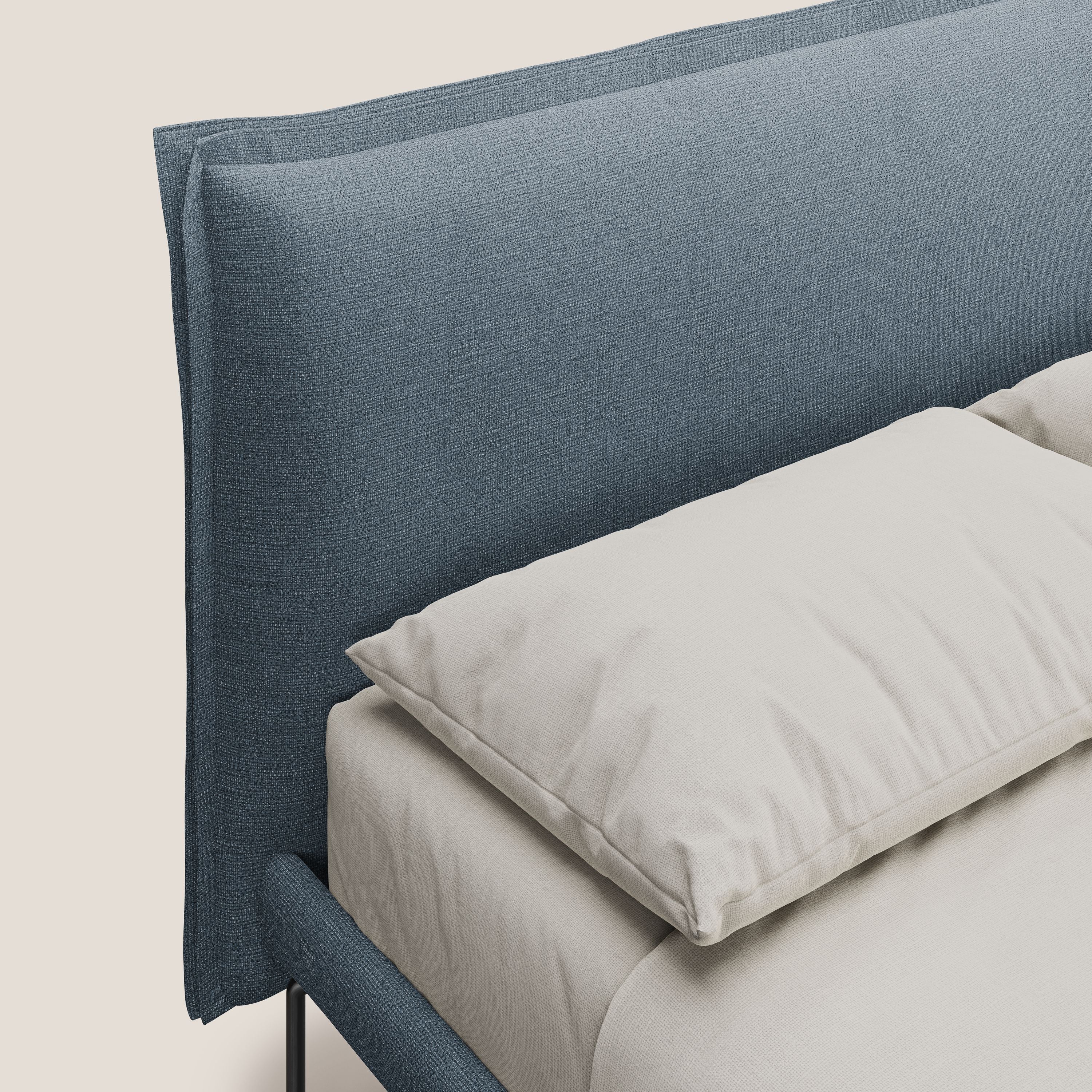 Eric lit rembourré au design minimaliste en tissu imperméable T14 sucre glace - Image 5