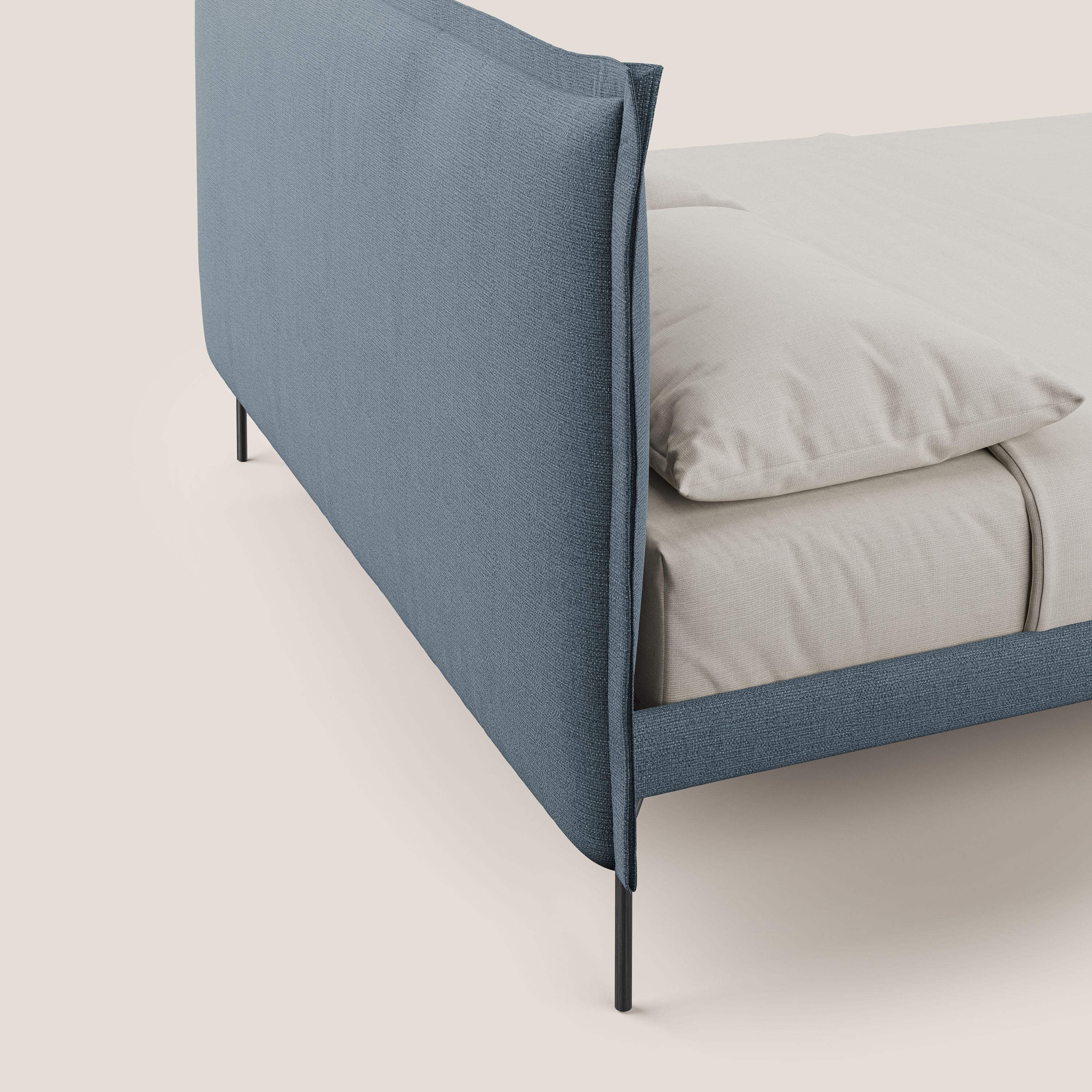 Eric lit rembourré au design minimaliste en tissu imperméable T14 sucre glace - Image 6