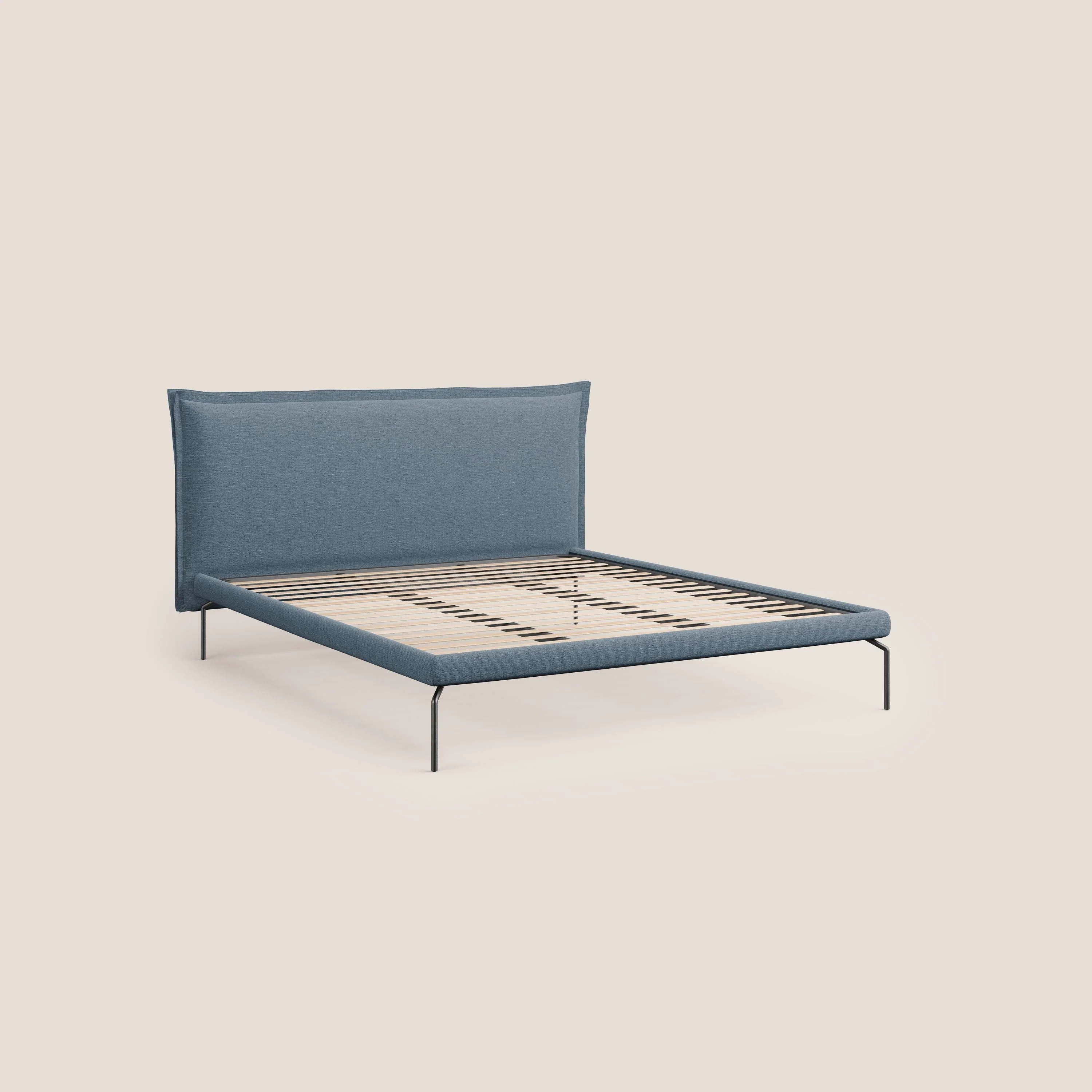 Eric lit rembourré au design minimaliste en tissu imperméable T14 sucre glace - Image 7