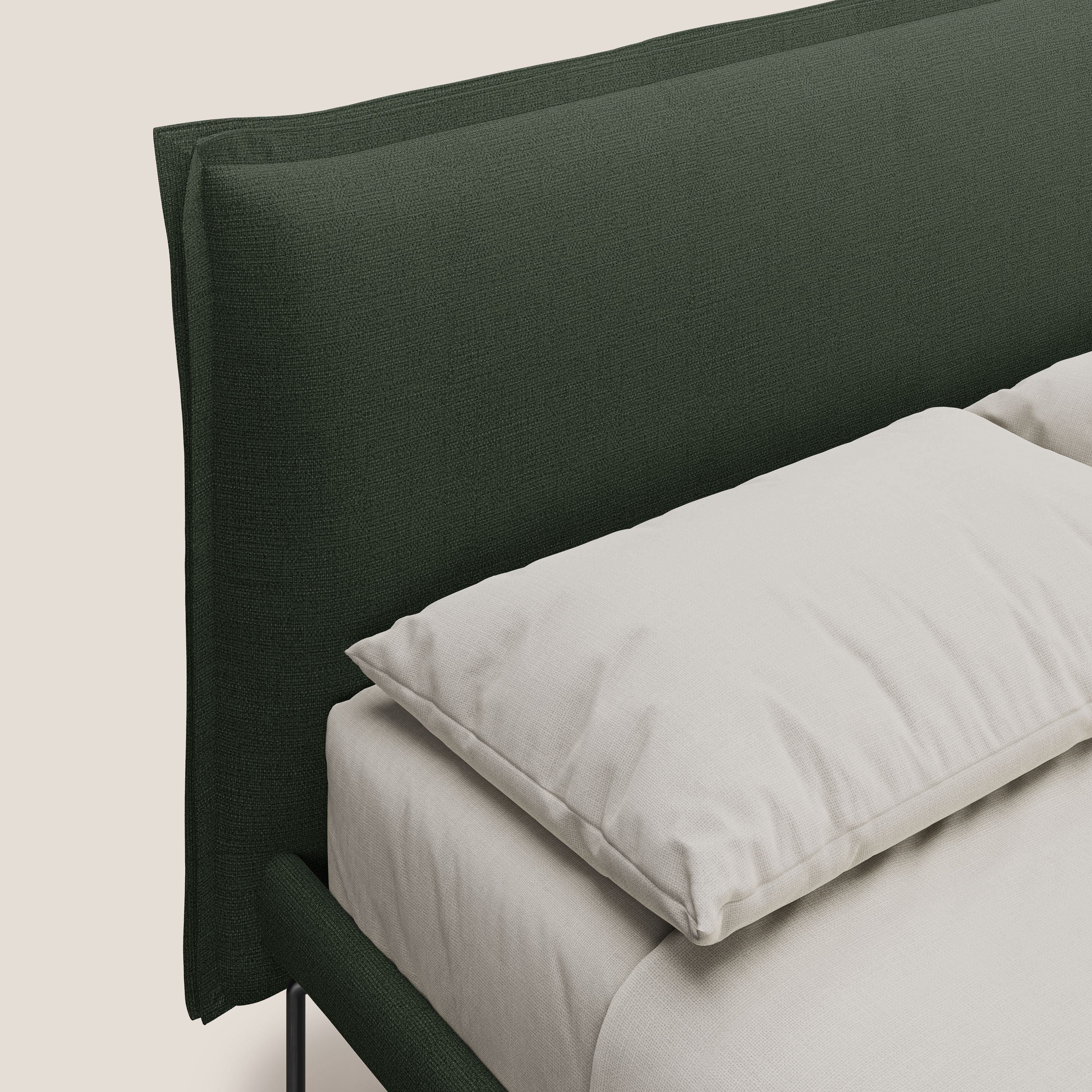 Eric lit rembourré au design minimaliste en tissu imperméable T14 vert - Image 5