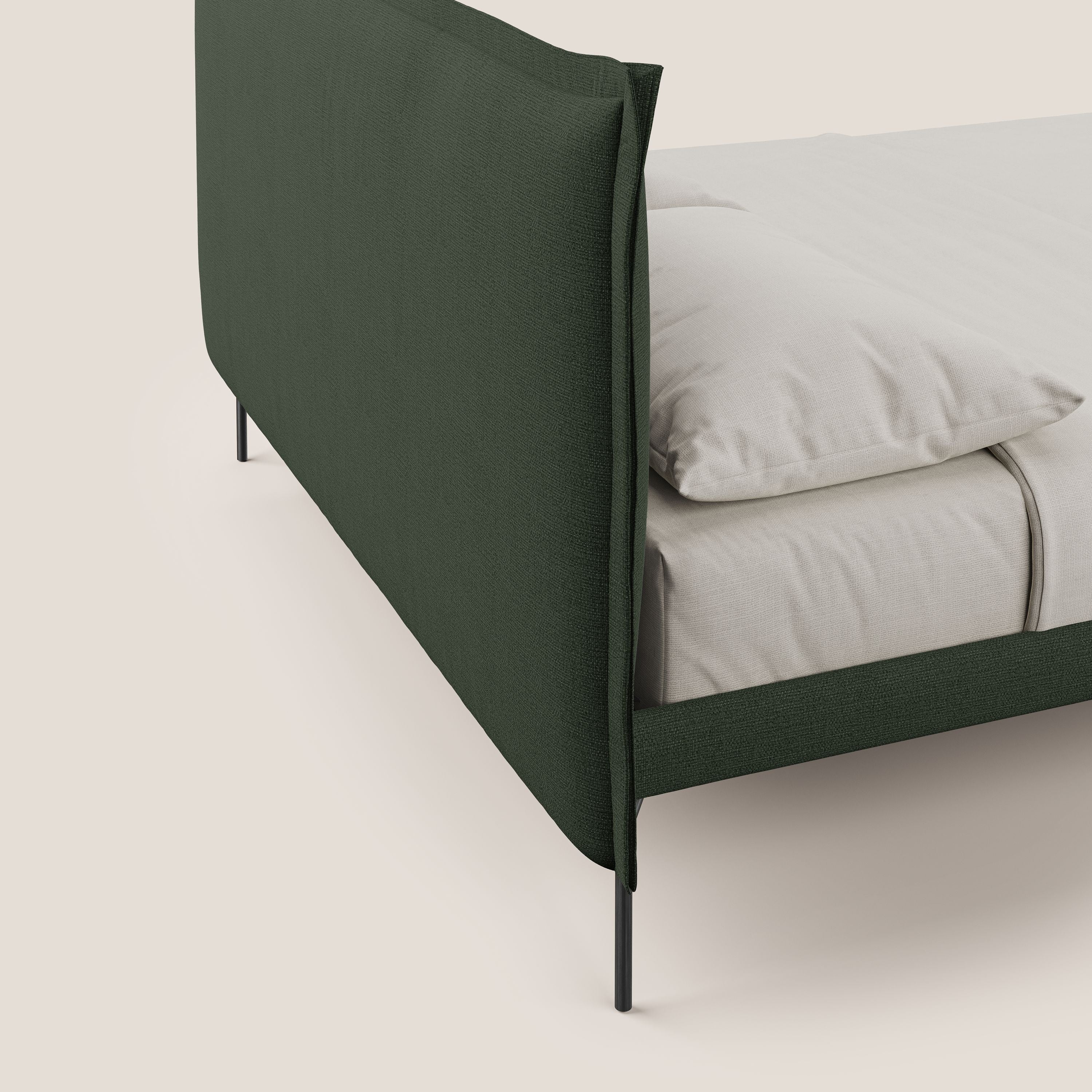 Eric lit rembourré au design minimaliste en tissu imperméable T14 vert - Image 6