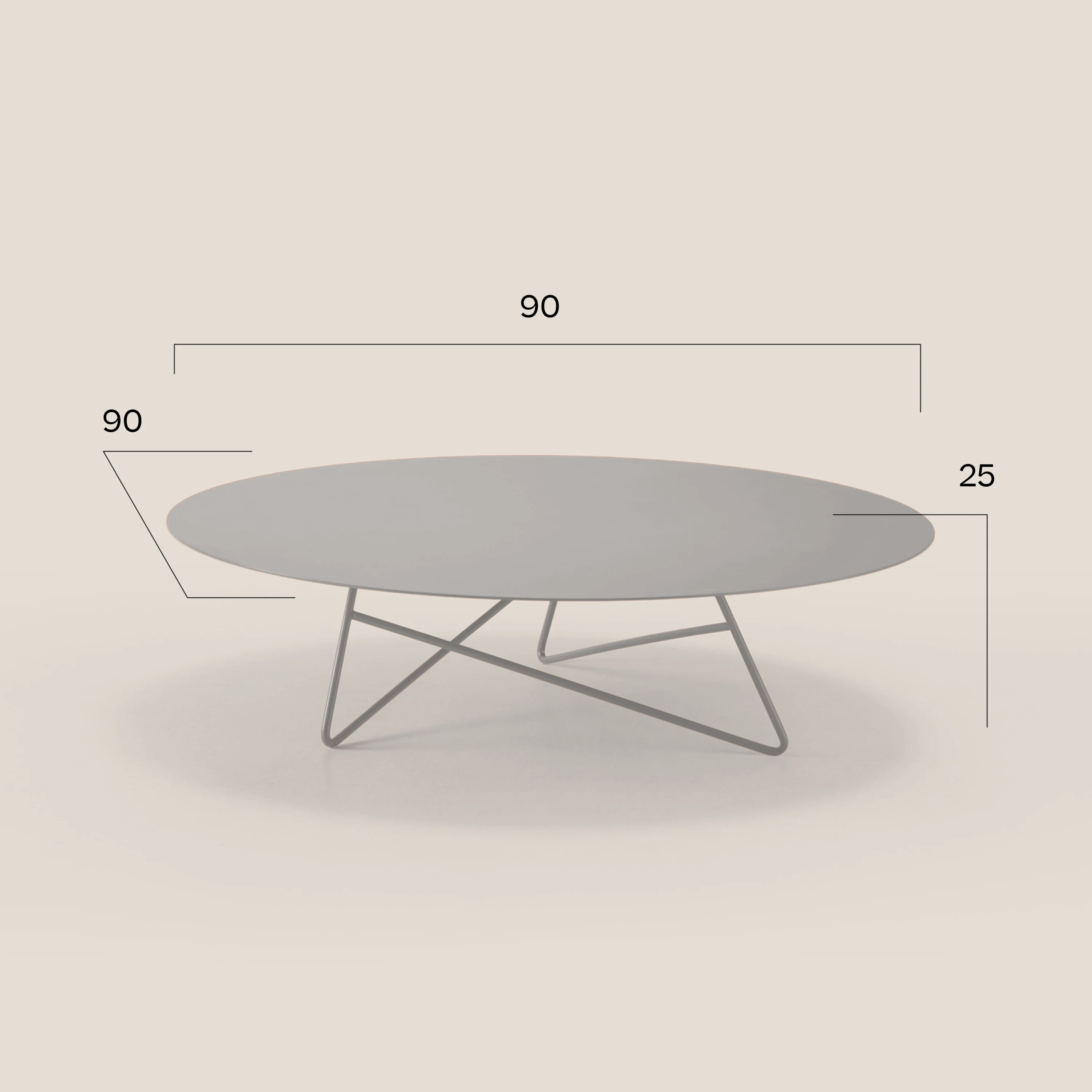 Ermione table basse ronde pour salon avec plateau en verre marbre blanc calacatta h25 noir - Image 3