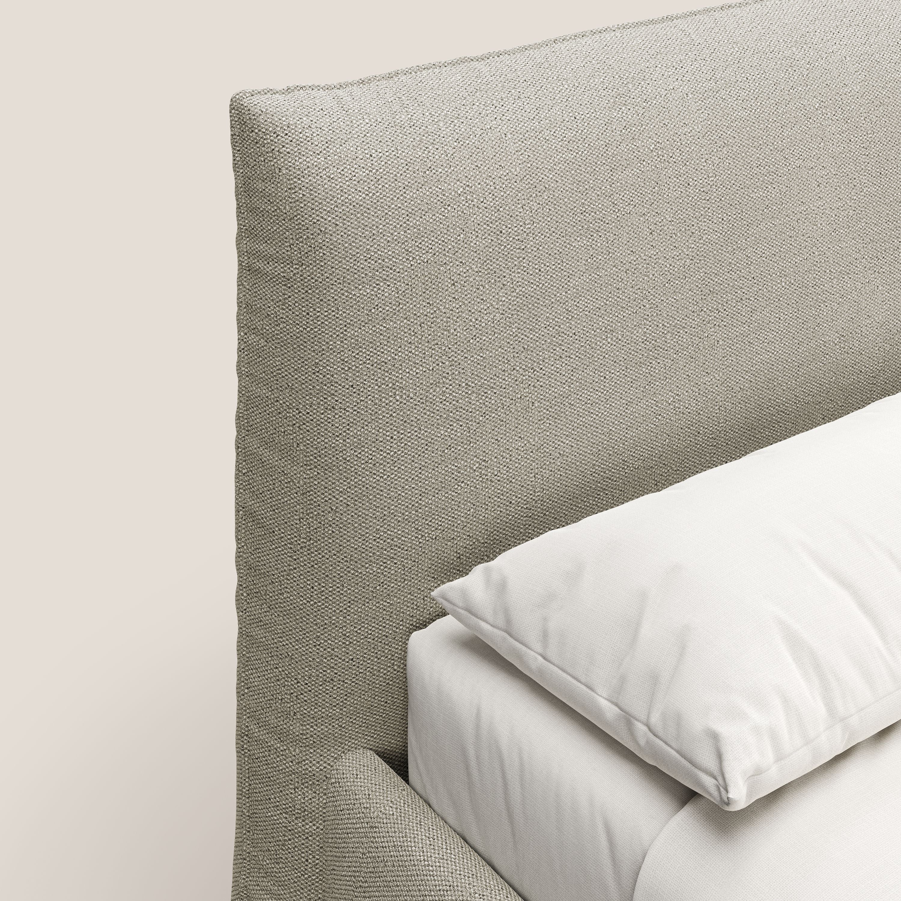 EROS lit rembourré en duvet d'oie avec coffre de rangement en bouclette précieuse détachable T16 beige - Image 6