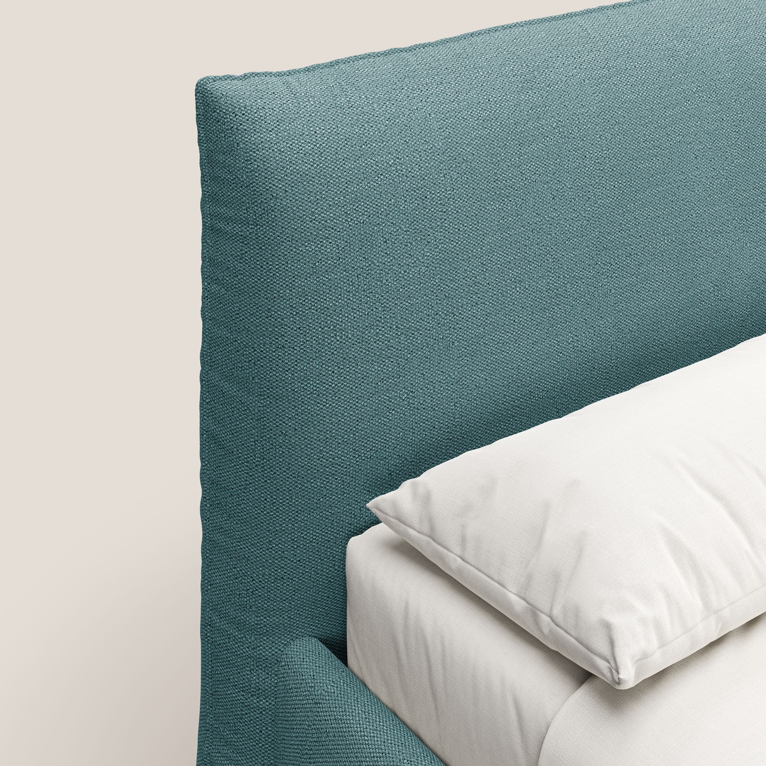 EROS lit rembourré en duvet d'oie avec coffre de rangement en bouclette précieuse détachable T16 bleu ciel - Image 6